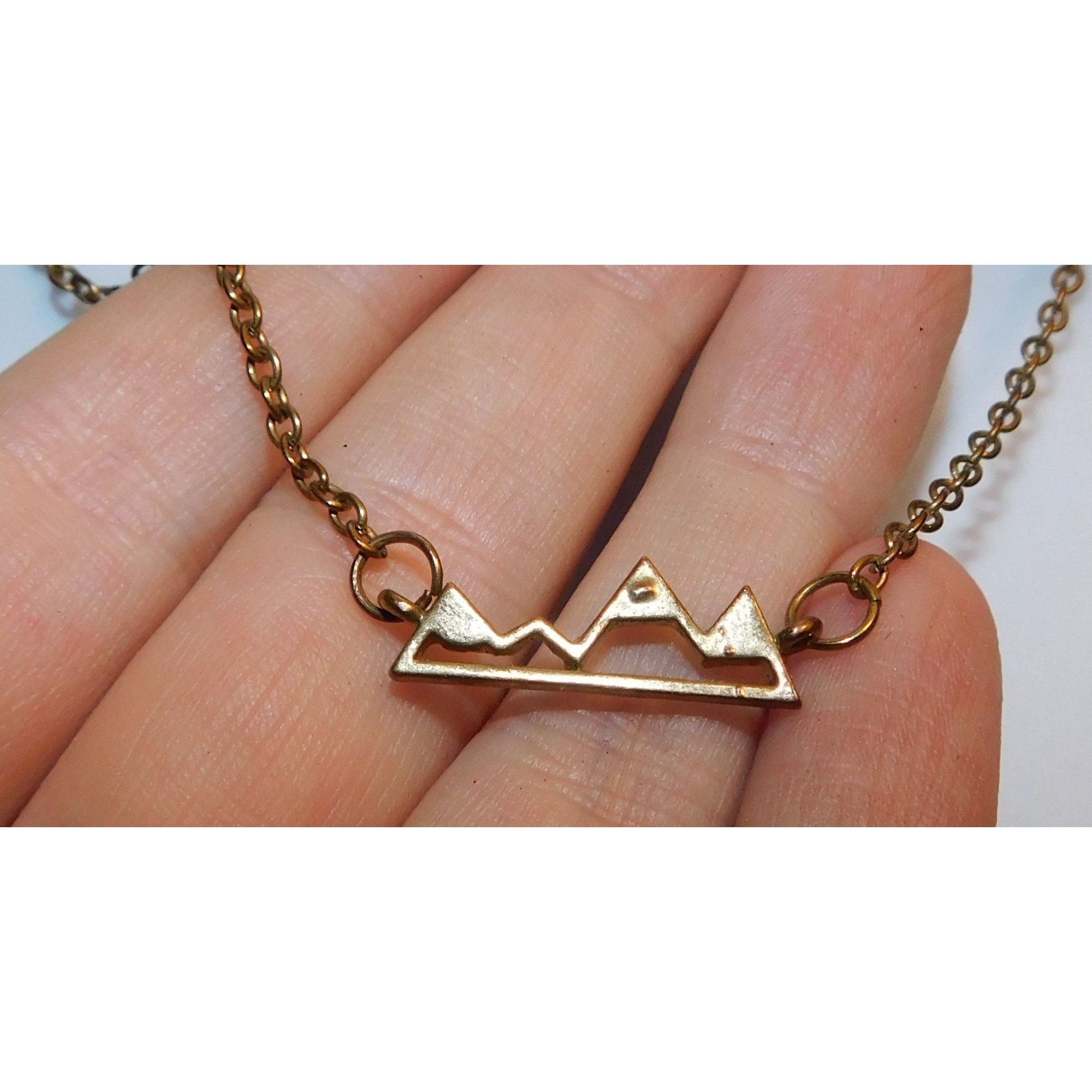 Other Dainty Minimalist Mountain Gold Tone Necklace Size ONE SIZE - 1 Thumbnail