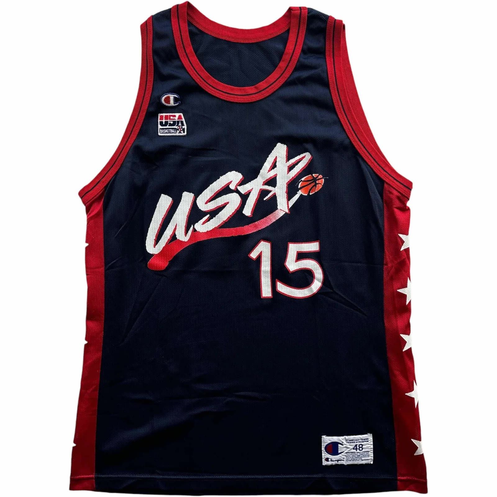 Champion Team USA 1996 Hakeem Olajuwon Champion NBA jersey size 48 Size US XL / EU 56 / 4 - 1 Thumbnail
