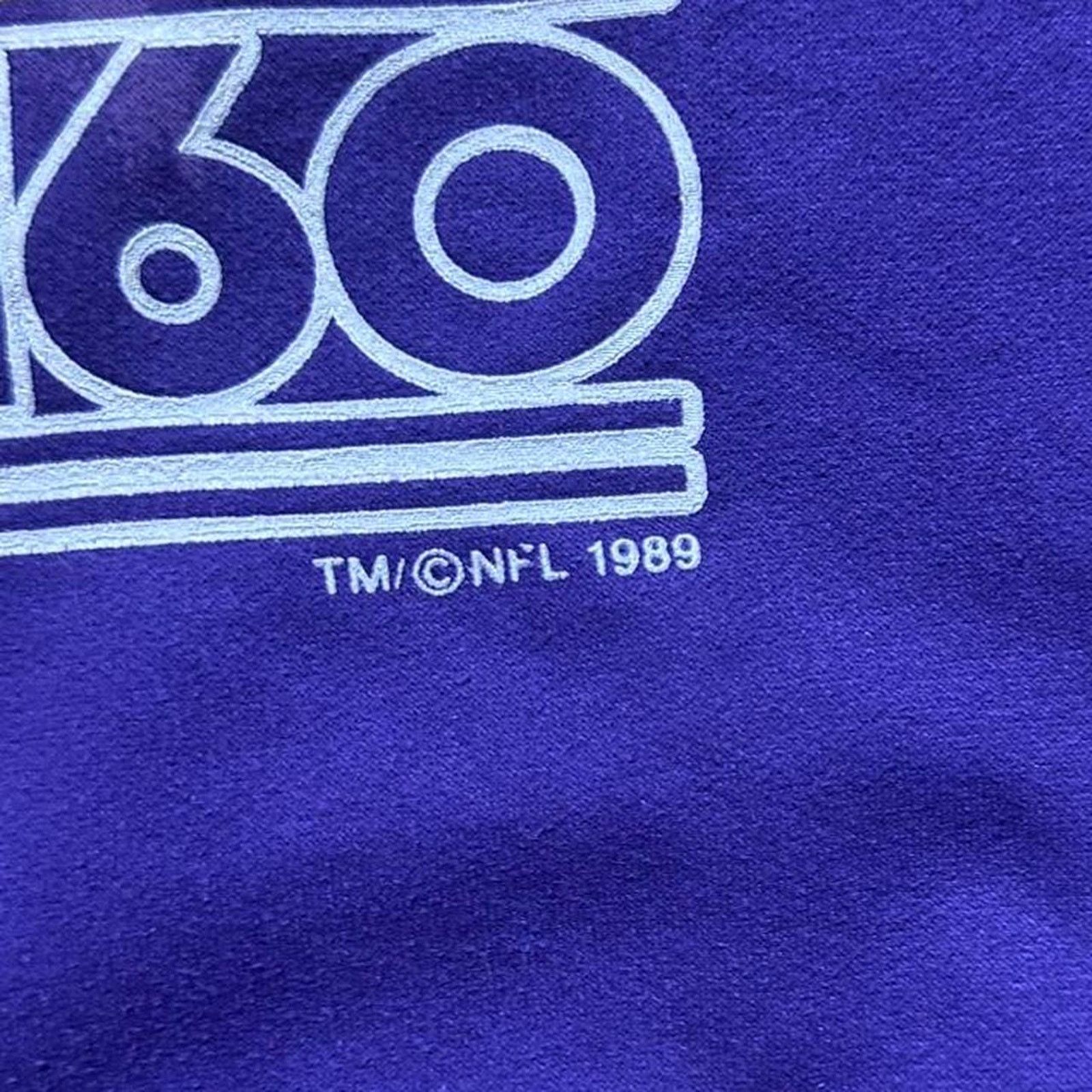 Hanes Vintage 80s Minnesota Vikings 40 For 60 Crewneck Sweatshirt Size US L / EU 52-54 / 3 - 3 Thumbnail
