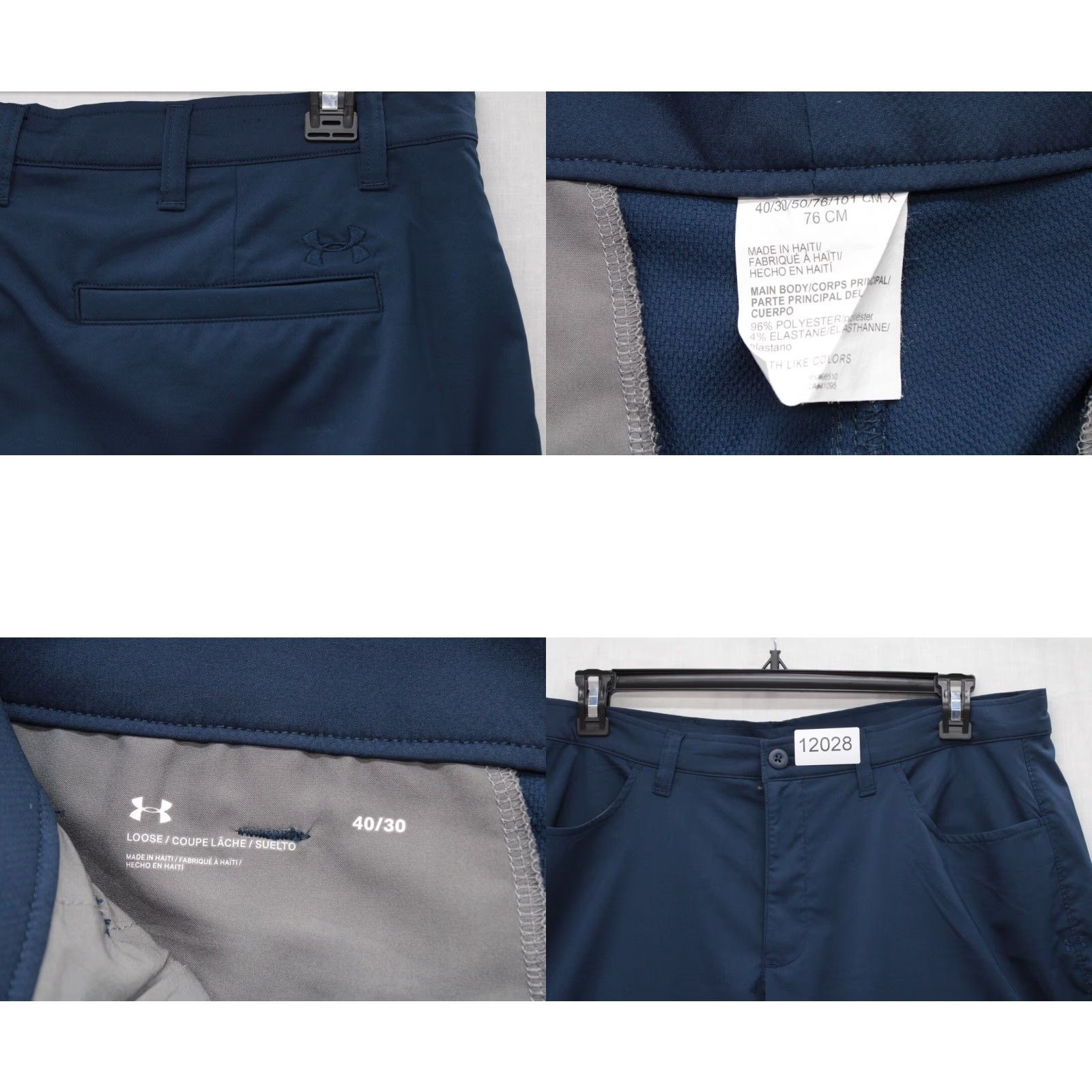 Under Armour Under Armour Golf Pants Mens 38X29 Blue Loose Fit Flat Front Nylon Poly Preppy Size US 38 / EU 54 - 8 Thumbnail