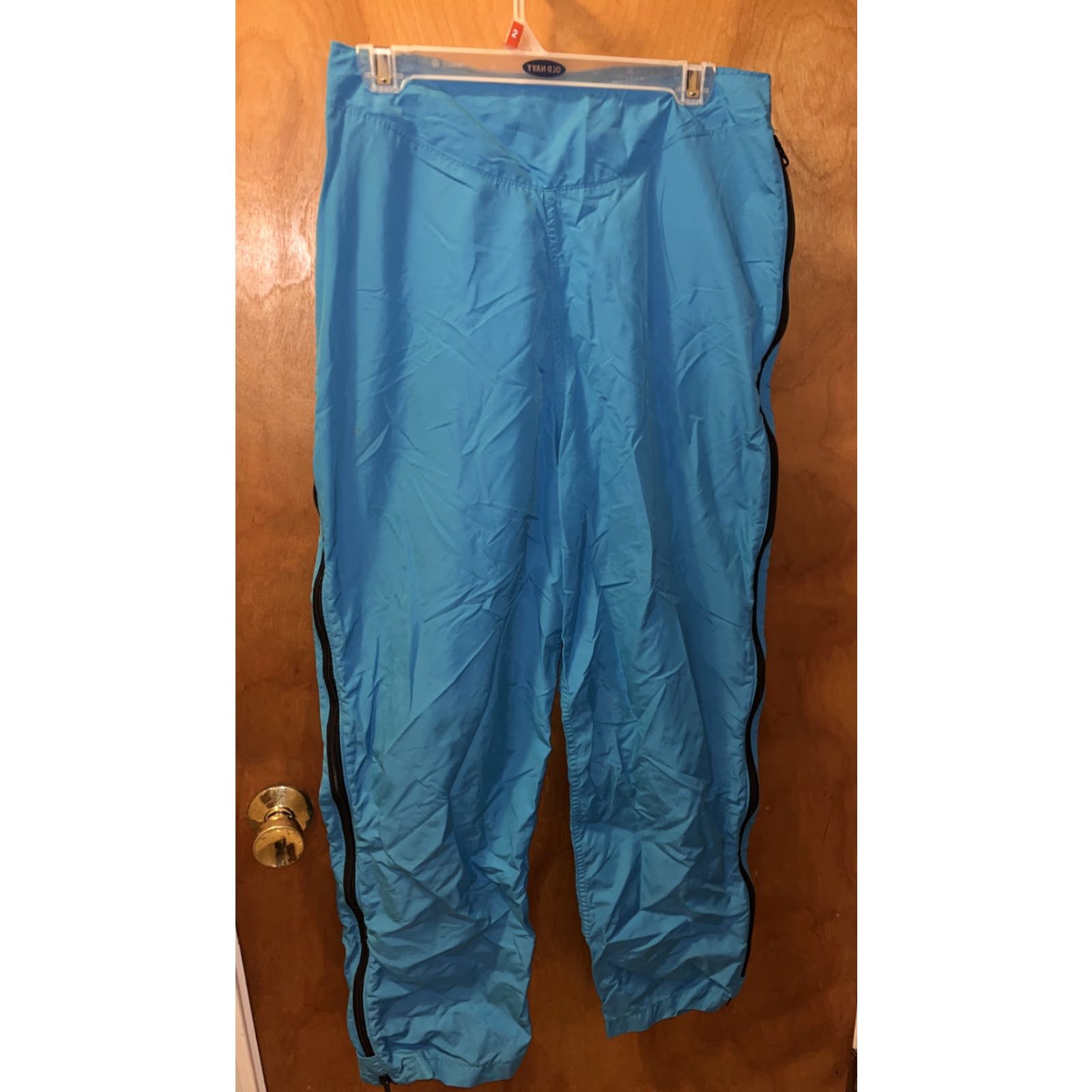 Vintage VINTAGE L.L. Bean Pants Women's Nylon Zip Side Turquoise Supplex 1 Zip Closure Outdoor Casual Travel Workwear Regular L Size 36" / US 14 / IT 50 - 2 Thumbnail
