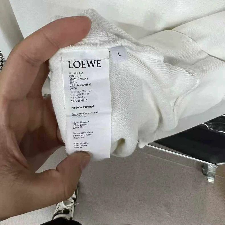 Loewe LOEWE White hoodie Size L / US 10 / IT 46 - 4 Thumbnail