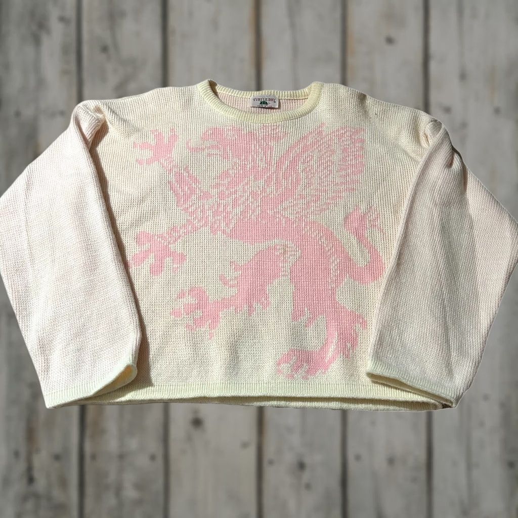 Vintage VINTAGE 80s Turtle Bay Griffon Knit Sweater Women L Cream Pullover Sweater Size L / US 10 / IT 46 - 1 Thumbnail