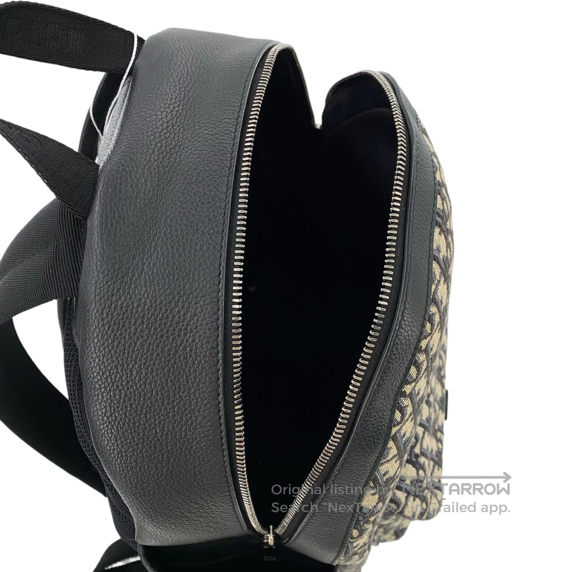 Dior Dior Color-Blocked Logo Jacquard Full-Print Cowhide Backpa Size ONE SIZE - 6 Thumbnail