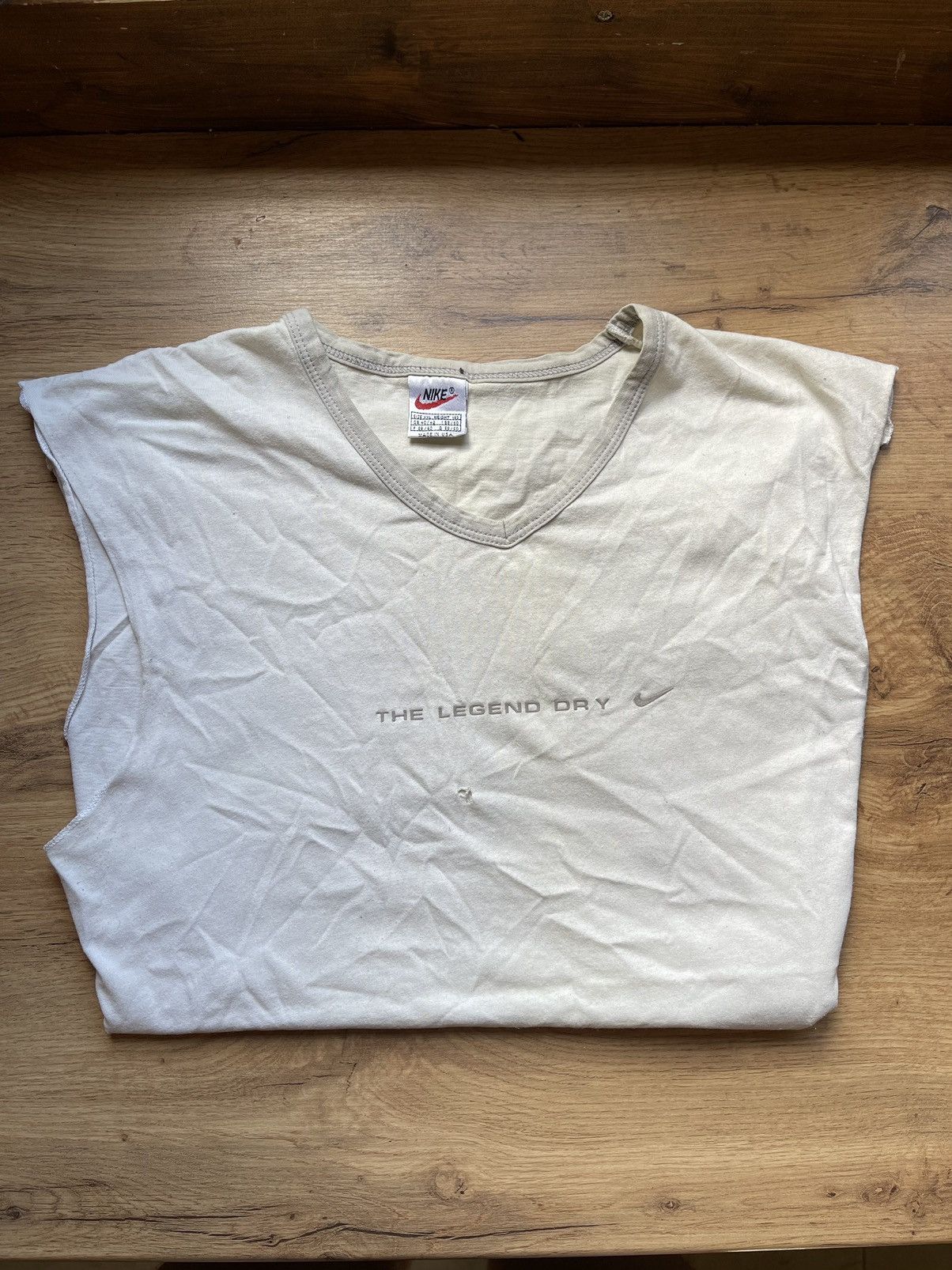 Nike × Vintage 80’s Nike Vintage The Legend Dry sleeveless centre logo Size US XL / EU 56 / 4 - 2 Thumbnail
