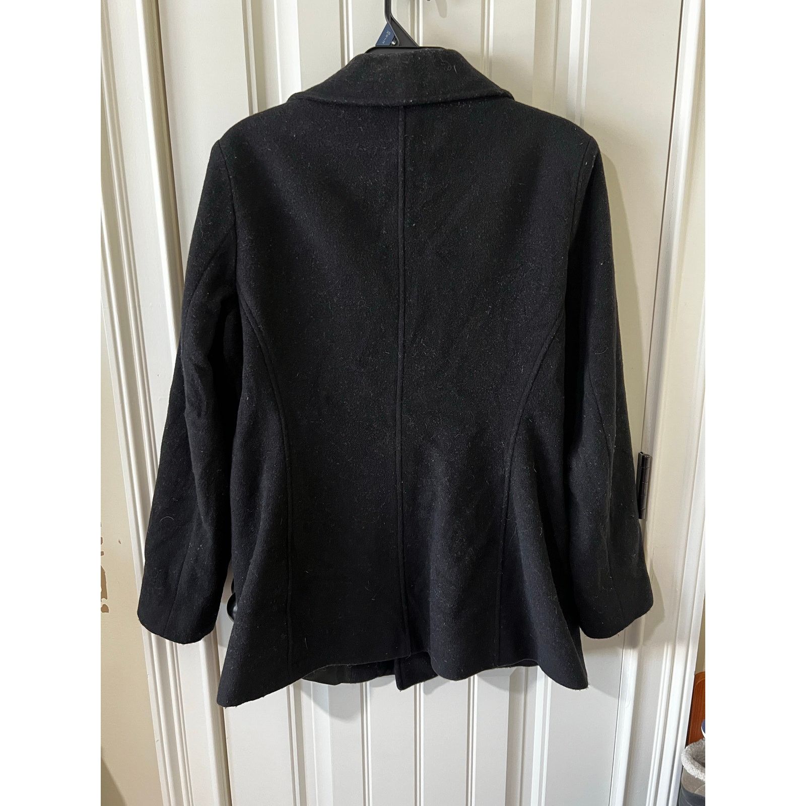 Anne Klein USED Classic Notched lapels Thick Double Breasted Coat Black Size M / US 6-8 / IT 42-44 - 12 Thumbnail