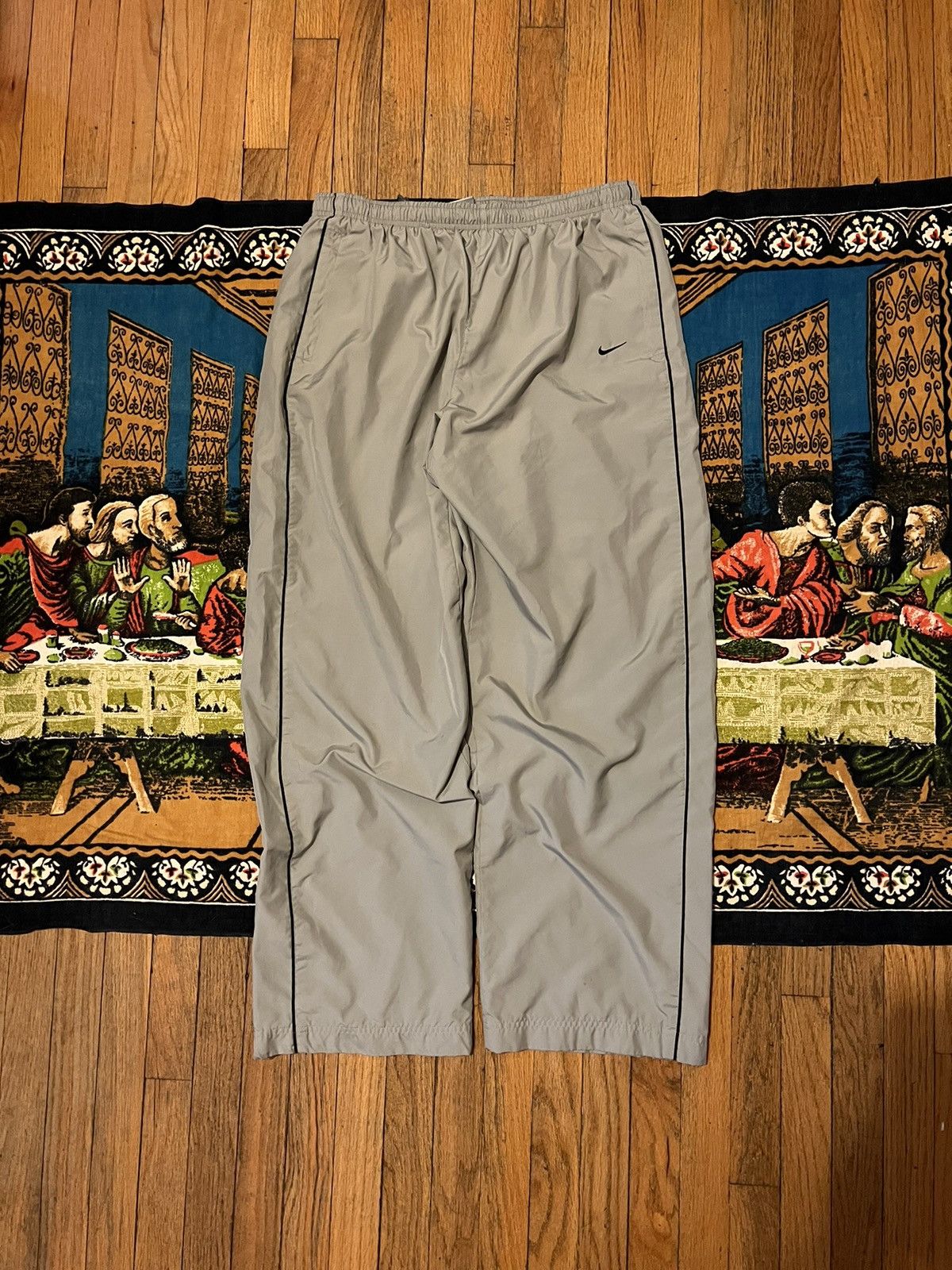 Nike Vintage Nike TrackPants Wind Baggy Pants Small Swoosh Y2k Size 38 - 1 Thumbnail