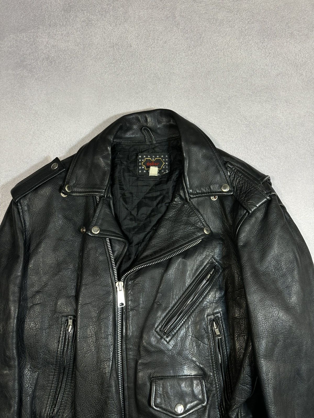 Other Vintage Dollar Men’s Heavy Leather Moto Jacket Sz M Size US M / EU 48-50 / 2 - 5 Thumbnail