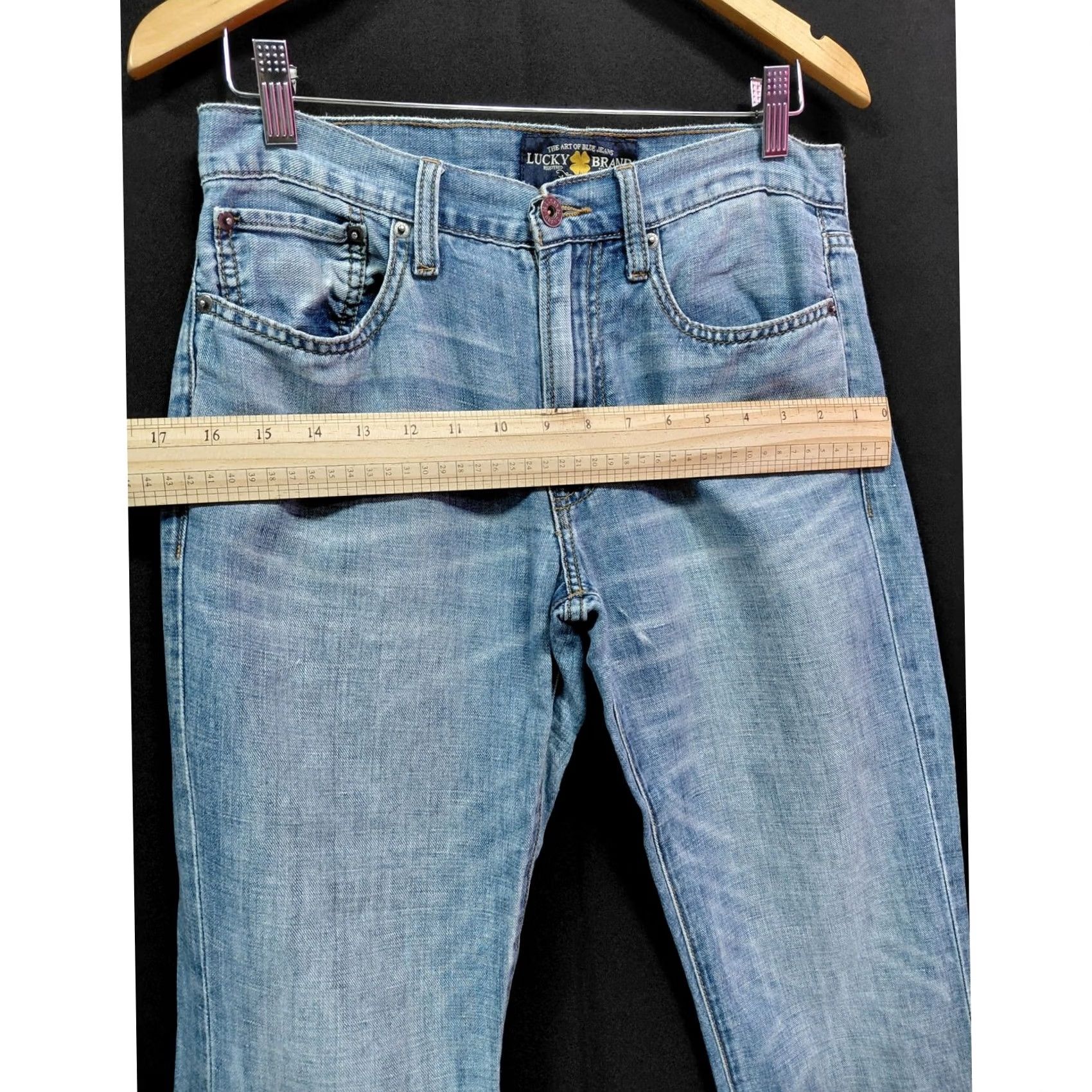 Lucky Brand Lucky Brand Linen Blue Jeans Solid Denim Linen Blend Men Size 29 x 32 Size US 29 - 6 Thumbnail