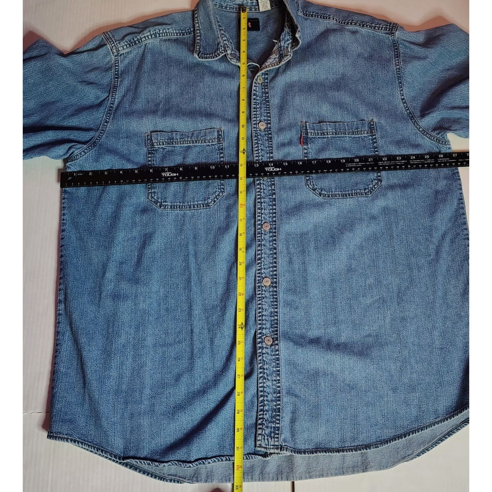 Levi's VINTAGE Levi’s Button-Up Denim Shirt XL Men Blue Cotton Long Sleeve Button-Down Collared Regular Size US XL / EU 56 / 4 - 4 Thumbnail