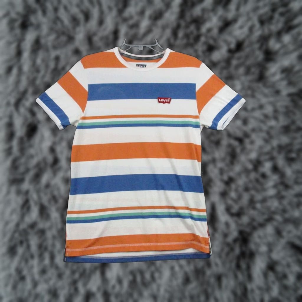 Levi's Levi's Logo Shirt Medium Men's Multicolor Striped Short Sleeve T-Shirt Size US M / EU 48-50 / 2 - 1 Thumbnail