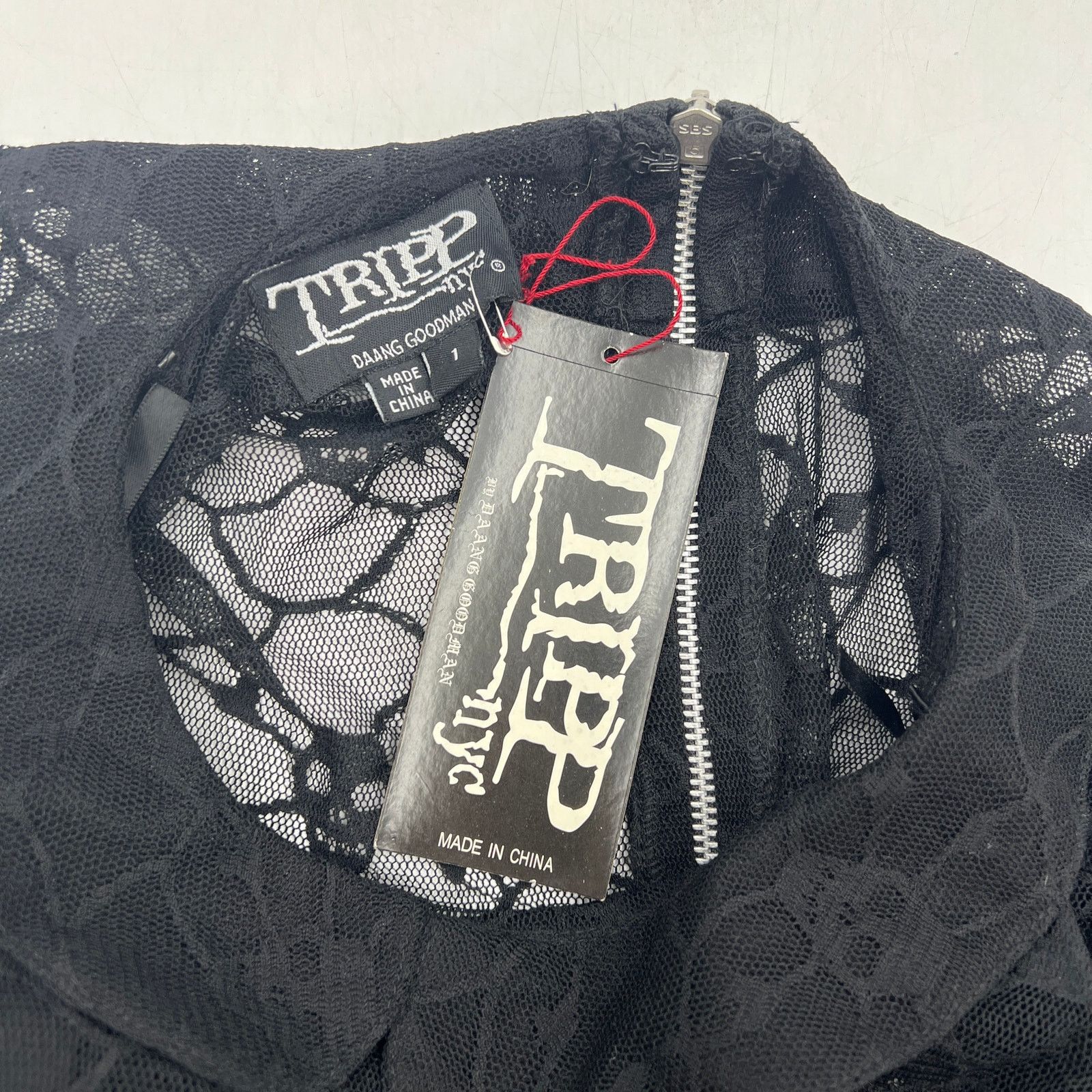 Tripp NYC Tripp NYC Skull Lace Dress Black Knee Length Mini Size XXL / US 16-18 / IT 52-54 - 3 Thumbnail