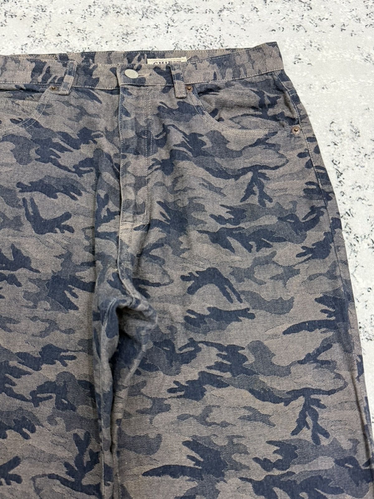 Vintage CHIPIE Jeans Grey Camo Denim Pants Straight Relaxed Fit Size US 29 - 5 Thumbnail