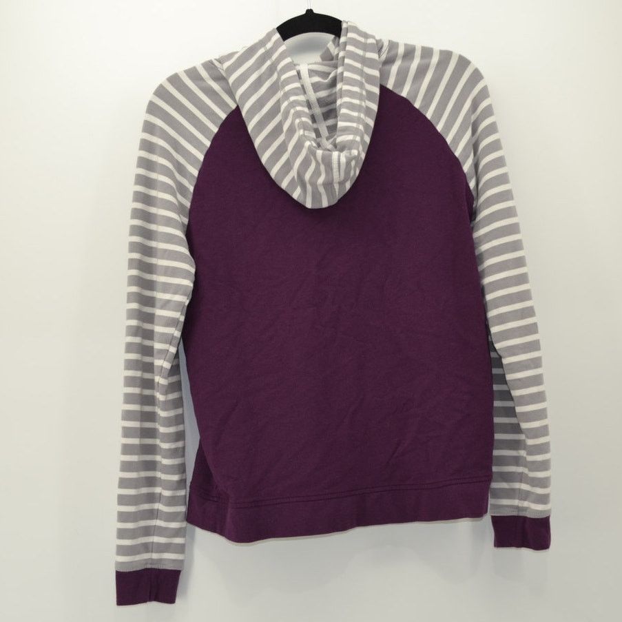 Orvis Orvis Womens Hooded Sweater Top Striped Burgundy Pocket Sz S Size S / US 4 / IT 40 - 2 Thumbnail