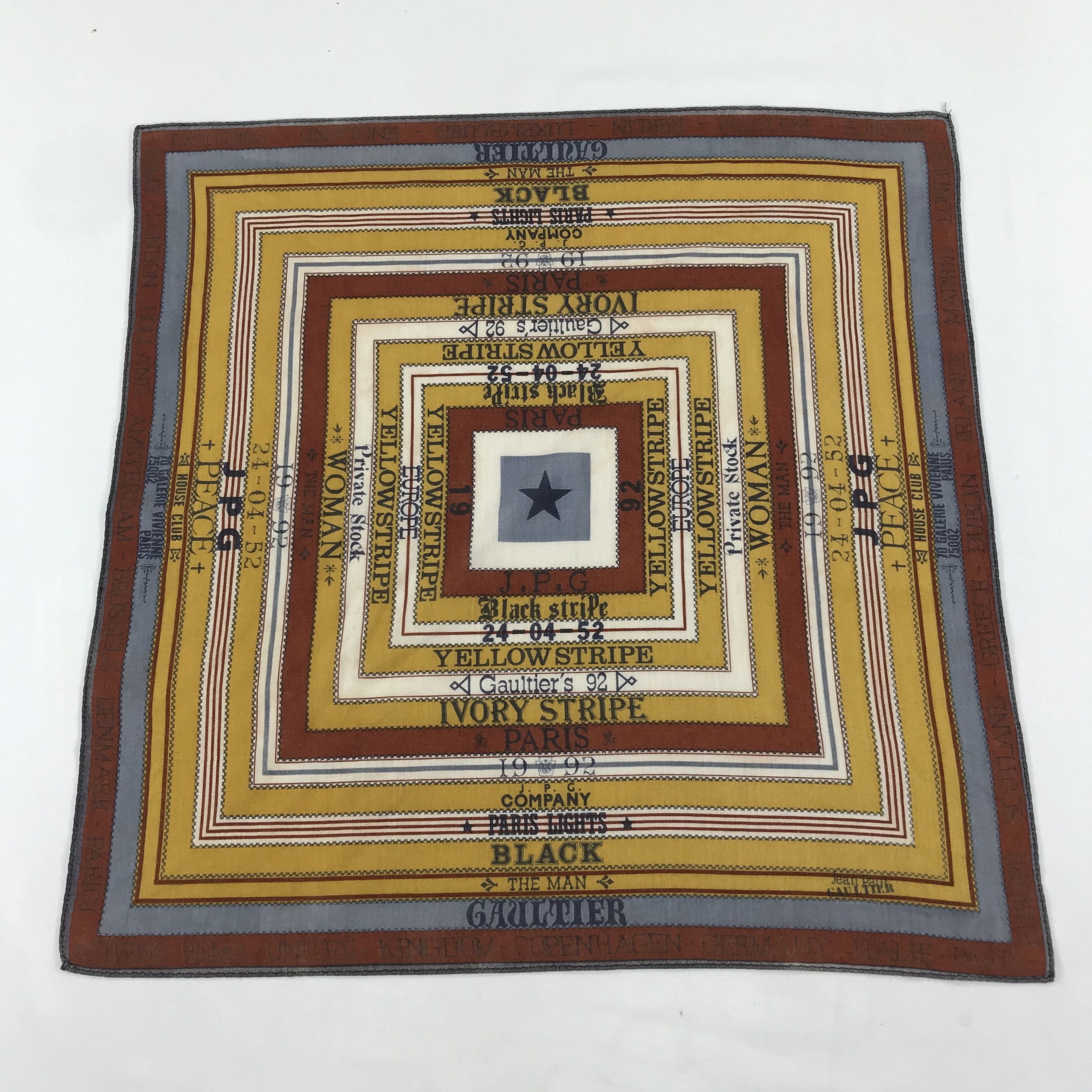 Jean Paul Gaultier Jean Paul Gaultier Handkerchief Neckerchief Bandana H626 Size ONE SIZE - 1 Thumbnail
