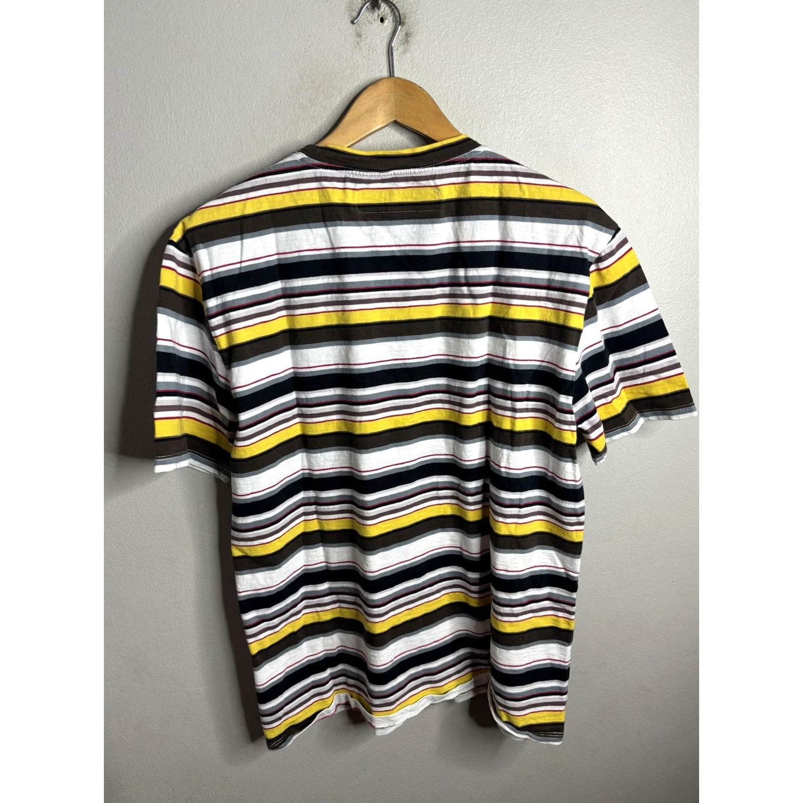 Guess GUESS Originals Shirt Mens Medium Multicolor Striped Embroidered Los Angeles Tee Size US M / EU 48-50 / 2 - 4 Thumbnail