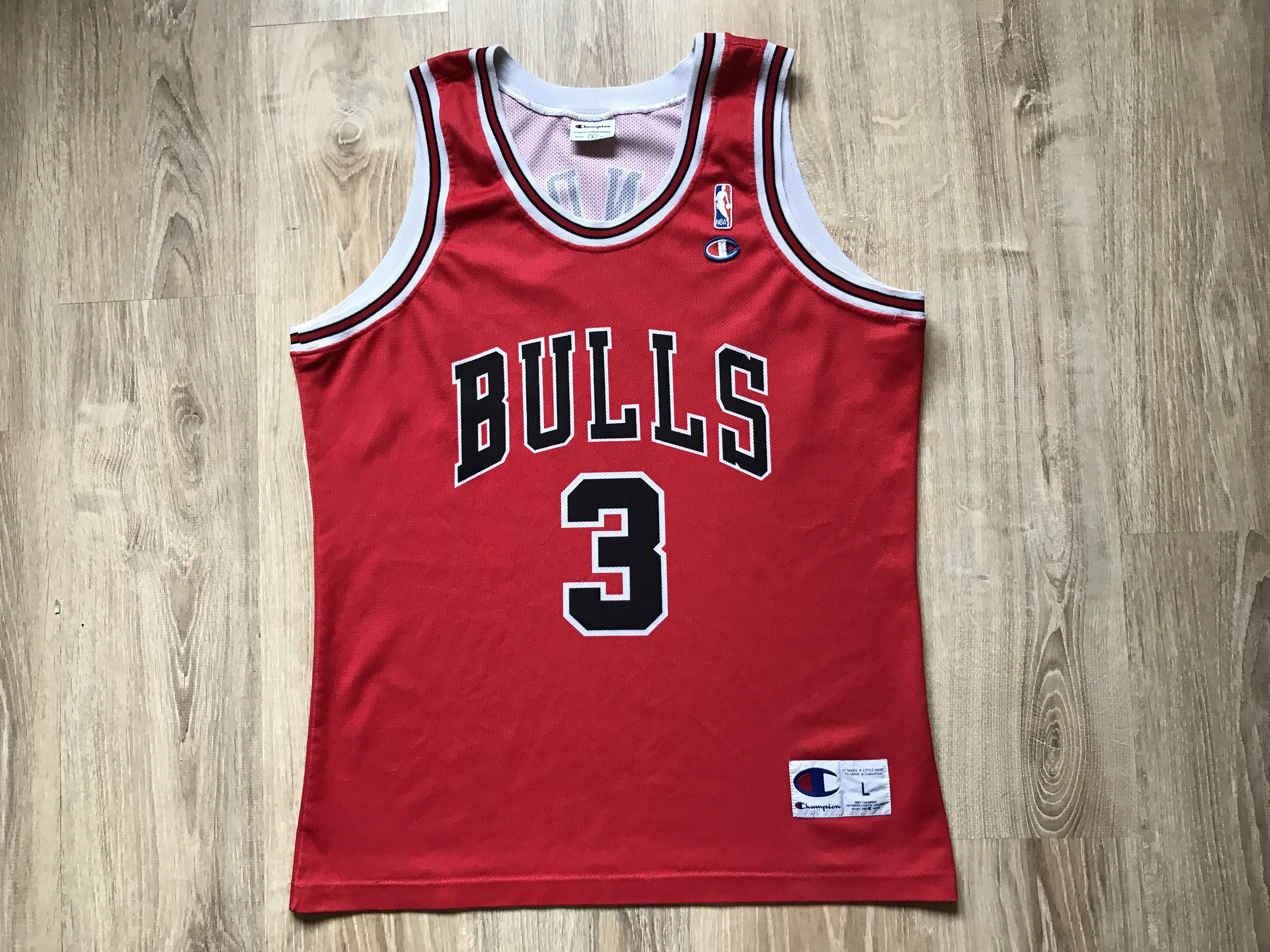 NBA × Vintage Chicago Bulls NBA Champion Jersey #3 Chandler Size US L / EU 52-54 / 3 - 2 Thumbnail