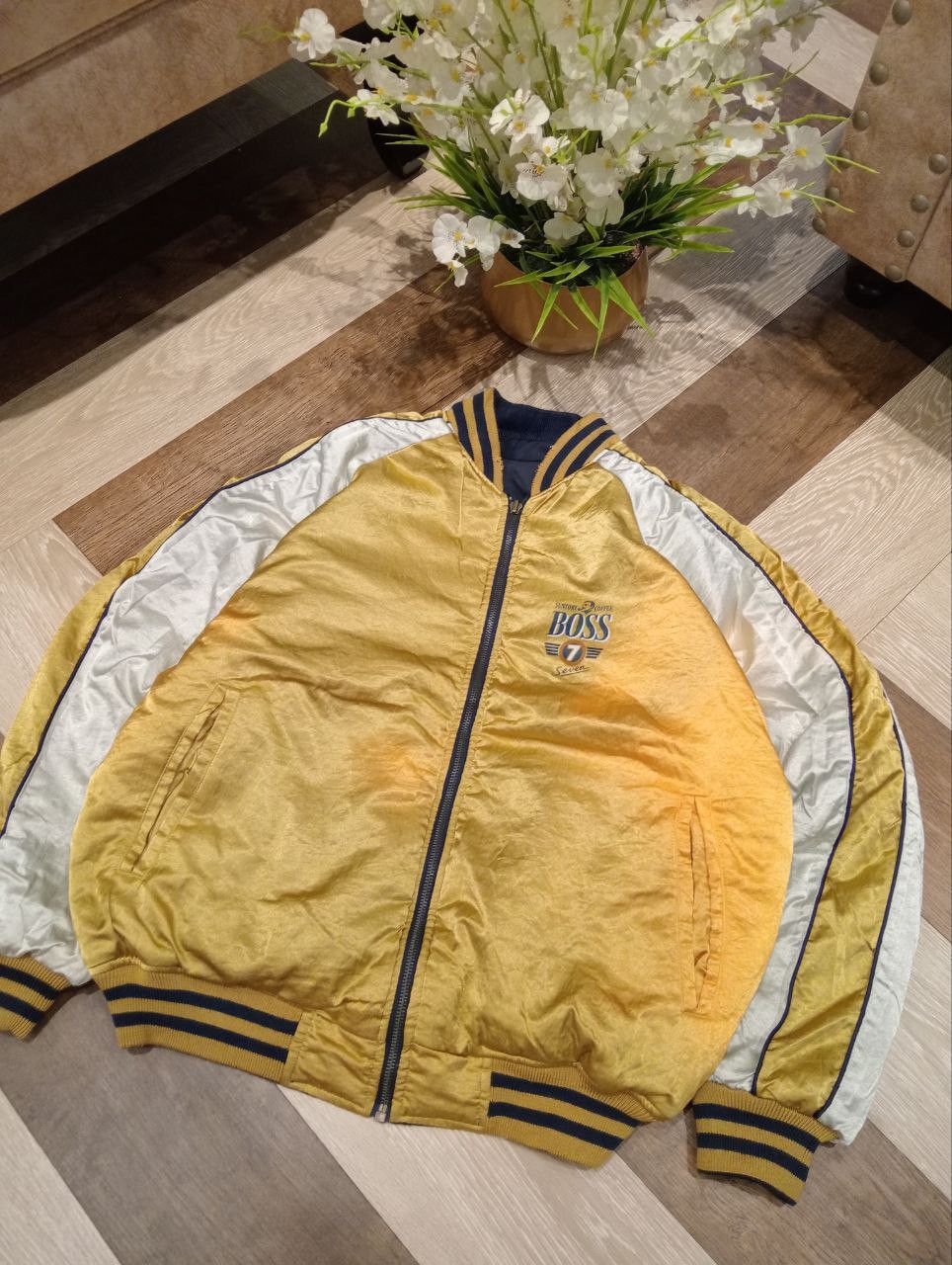 Japanese Brand VINTAGE SUNTORY BOSS COFFEE REVERSIBLE 2 WAY JACKET Size US L / EU 52-54 / 3 - 10 Thumbnail