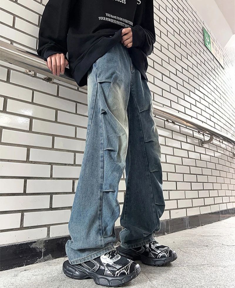 Jean × Vintage Y2k washed faded damaged flared bootcut jeans Size US 29 - 4 Thumbnail