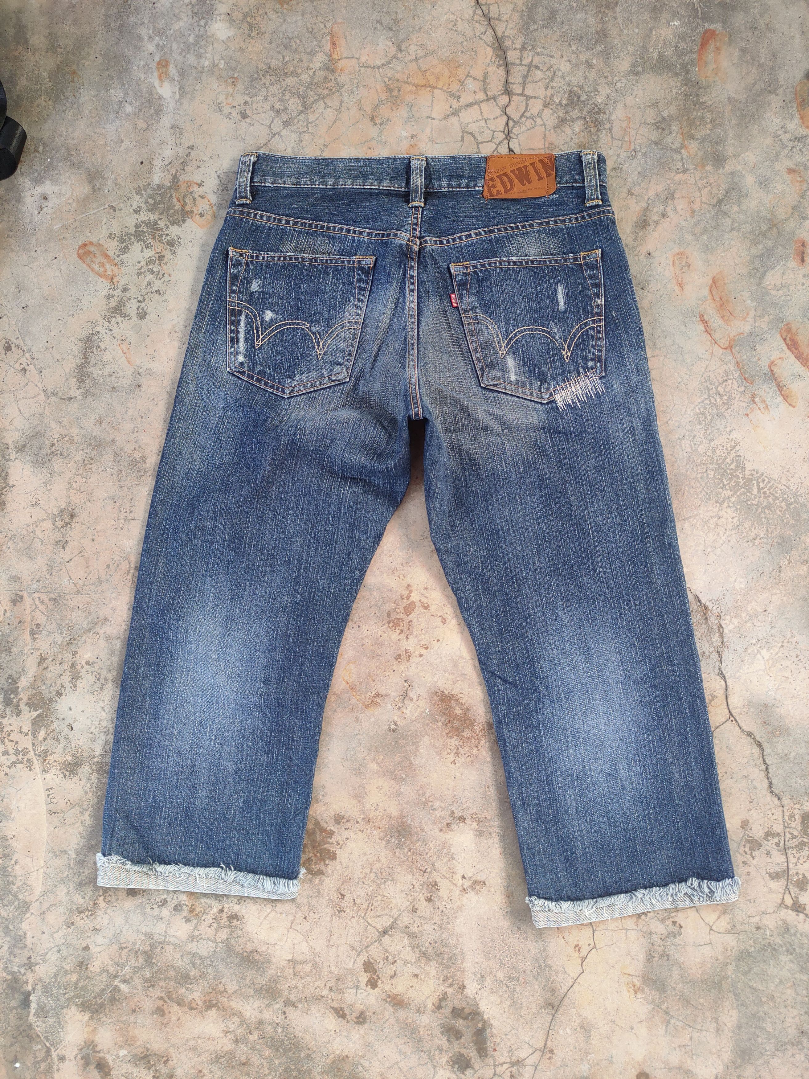 Edwin W32 VINTAGE EDWIN FADED DISTRESSED RIPPED JEANS PANTS Size US 32 / EU 48 - 8 Thumbnail