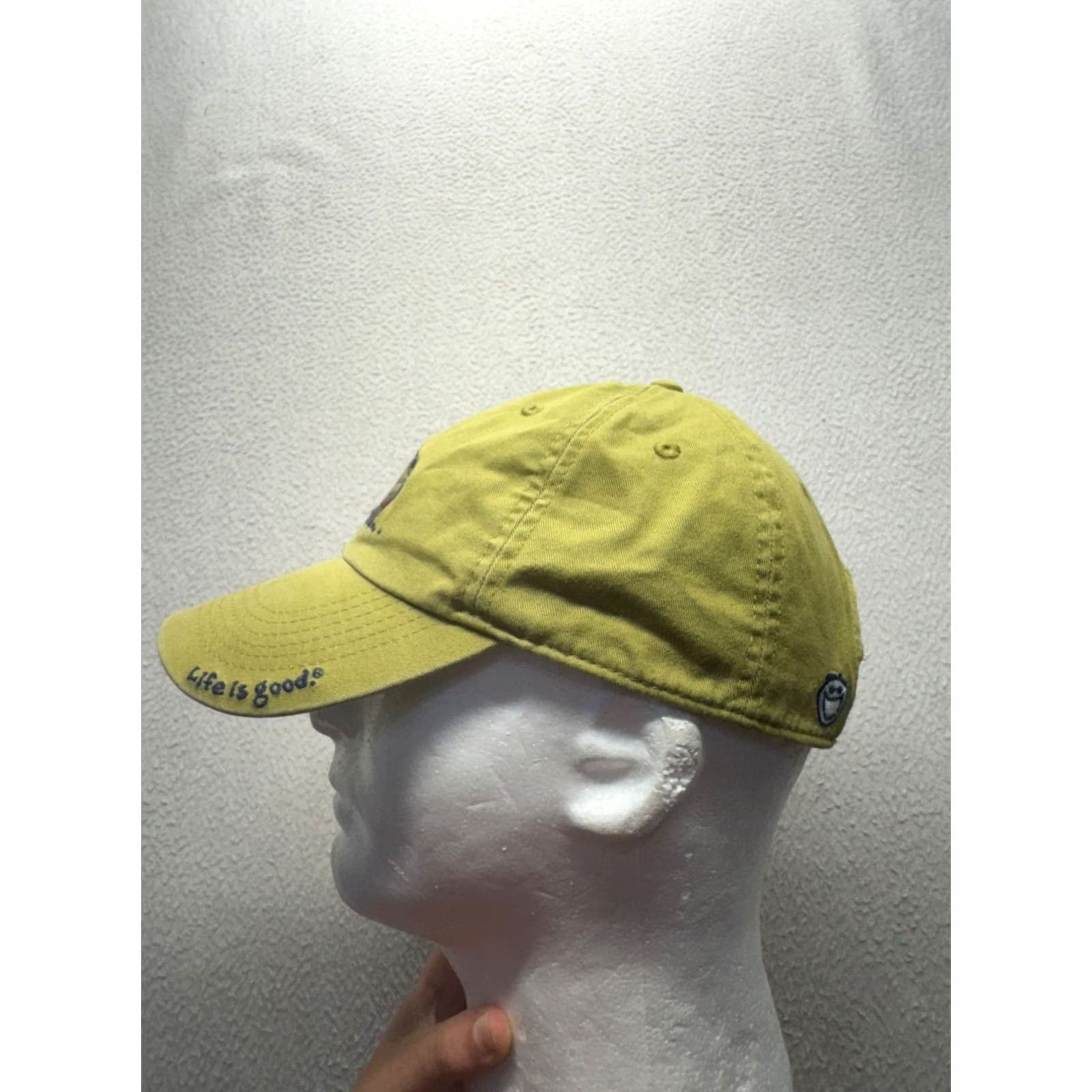 Life is Good Life is Good Baseball Cap Embroidered Hiking Boot Olive Green One Size Womens Pre-Owned Like New Mens Boys Girls Size ONE SIZE - 3 Thumbnail