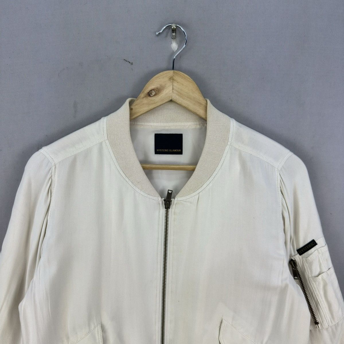 Hysteric Glamour Vintage 2000s HG Embroidered Logo Rayon Bomber Jacket Size US S / EU 44-46 / 1 - 4 Thumbnail