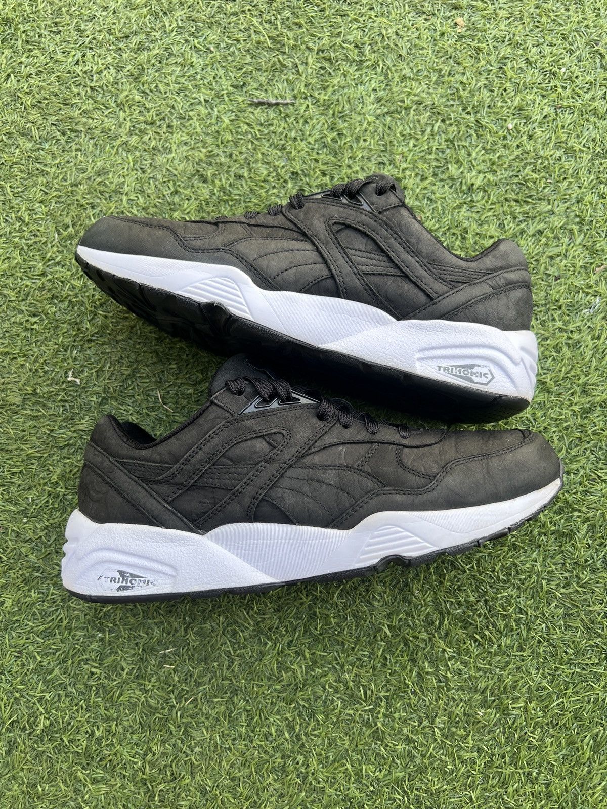 Puma 🦧Bape x Puma R698 Black 358845-01 Size US 9 / EU 42 - 2 Thumbnail