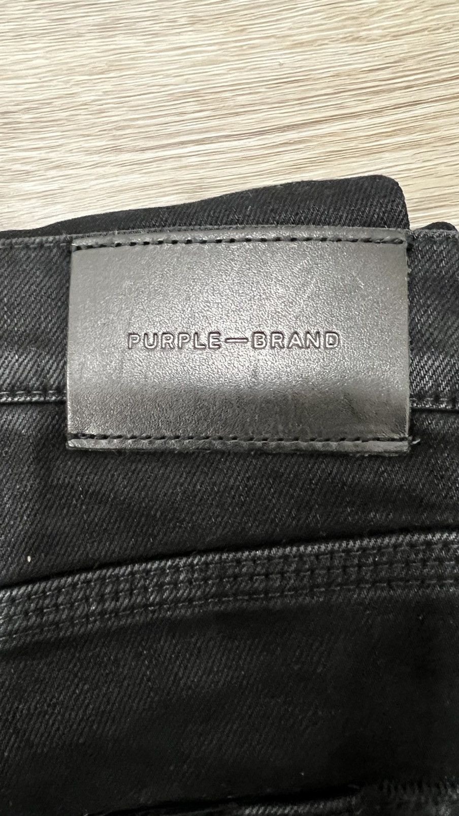 Purple Brand PURPLE black oil spill jeans Size US 35 - 3 Thumbnail