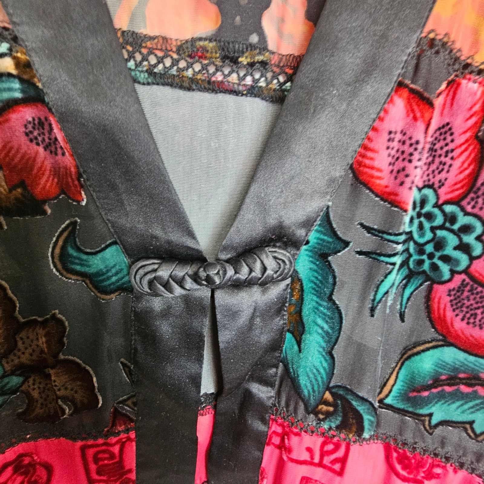 Chicos Chicos Silk Sheer Cardigan Size L Artsy Bohemian Whimsigoth Size L / US 10 / IT 46 - 7 Thumbnail