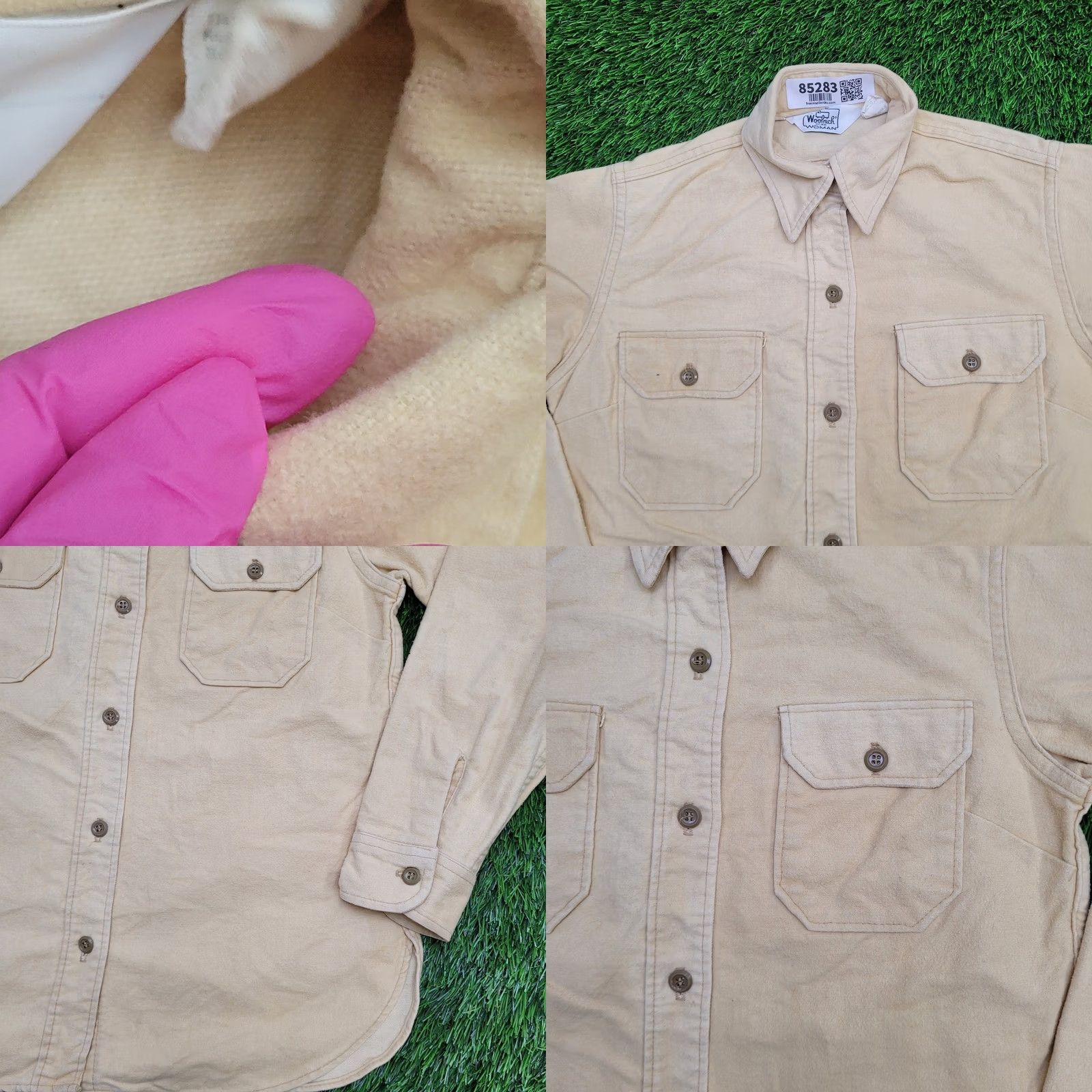 Vintage VINTAGE Woolrich Flannel Button Shirt Womens Medium 19x26 Yellow Size M / US 6-8 / IT 42-44 - 8 Thumbnail