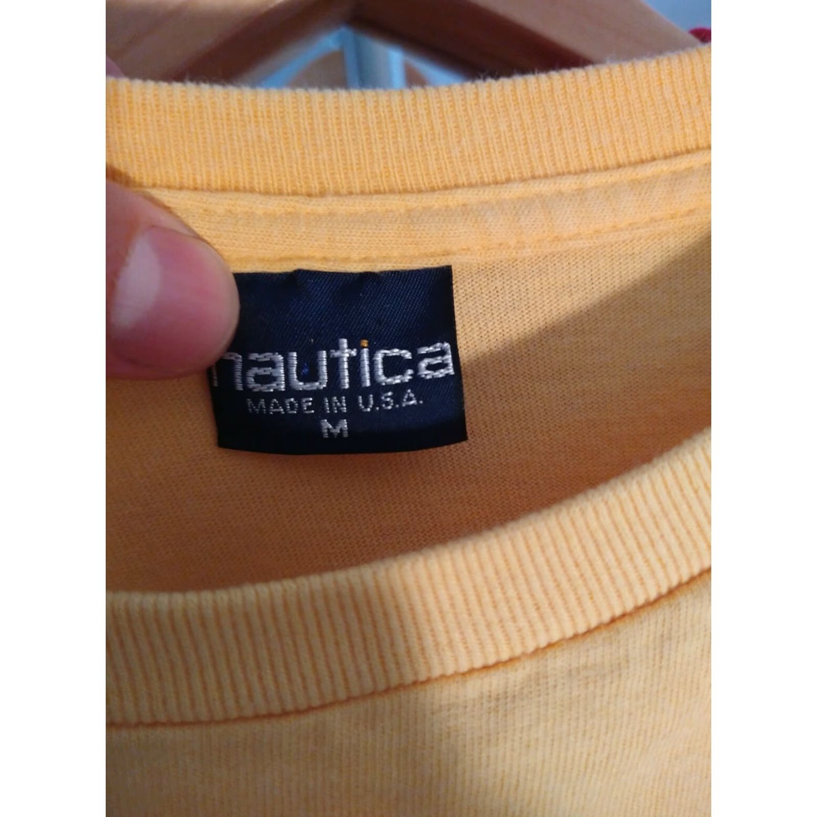 Nautica VINTAGE Nautica Windward Sailing Martinique To Grenada Made In USA Size M grail Shirt Yellow 1990s Mens Size US M / EU 48-50 / 2 - 3 Thumbnail