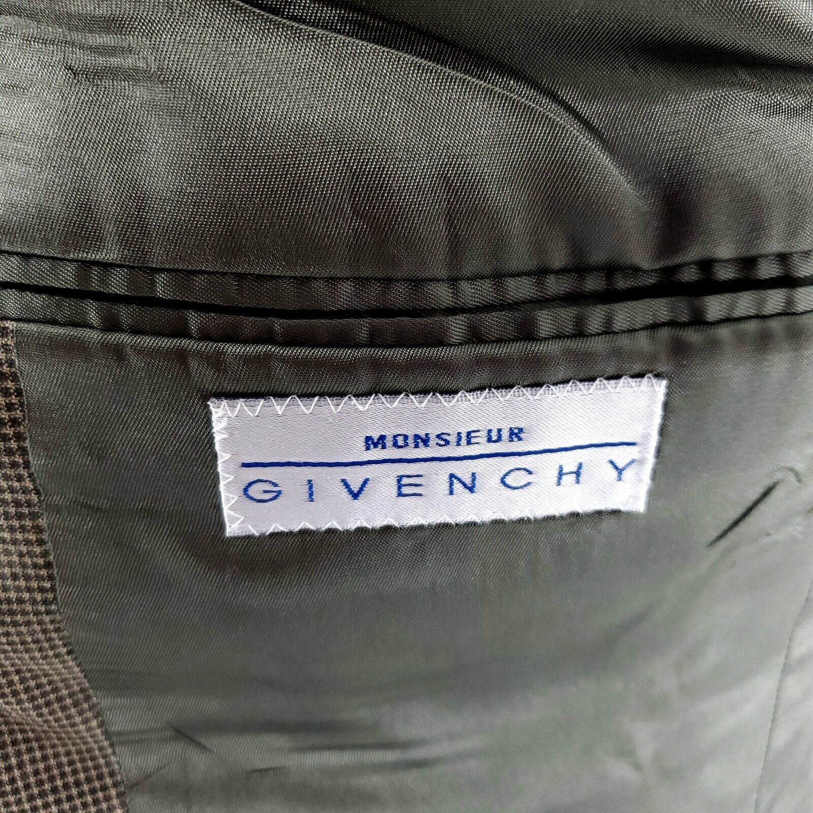 Givenchy Givenchy Monsieur Wool 3 Button Sport Coat 40R Green Tan Che Size 40R - 7 Thumbnail