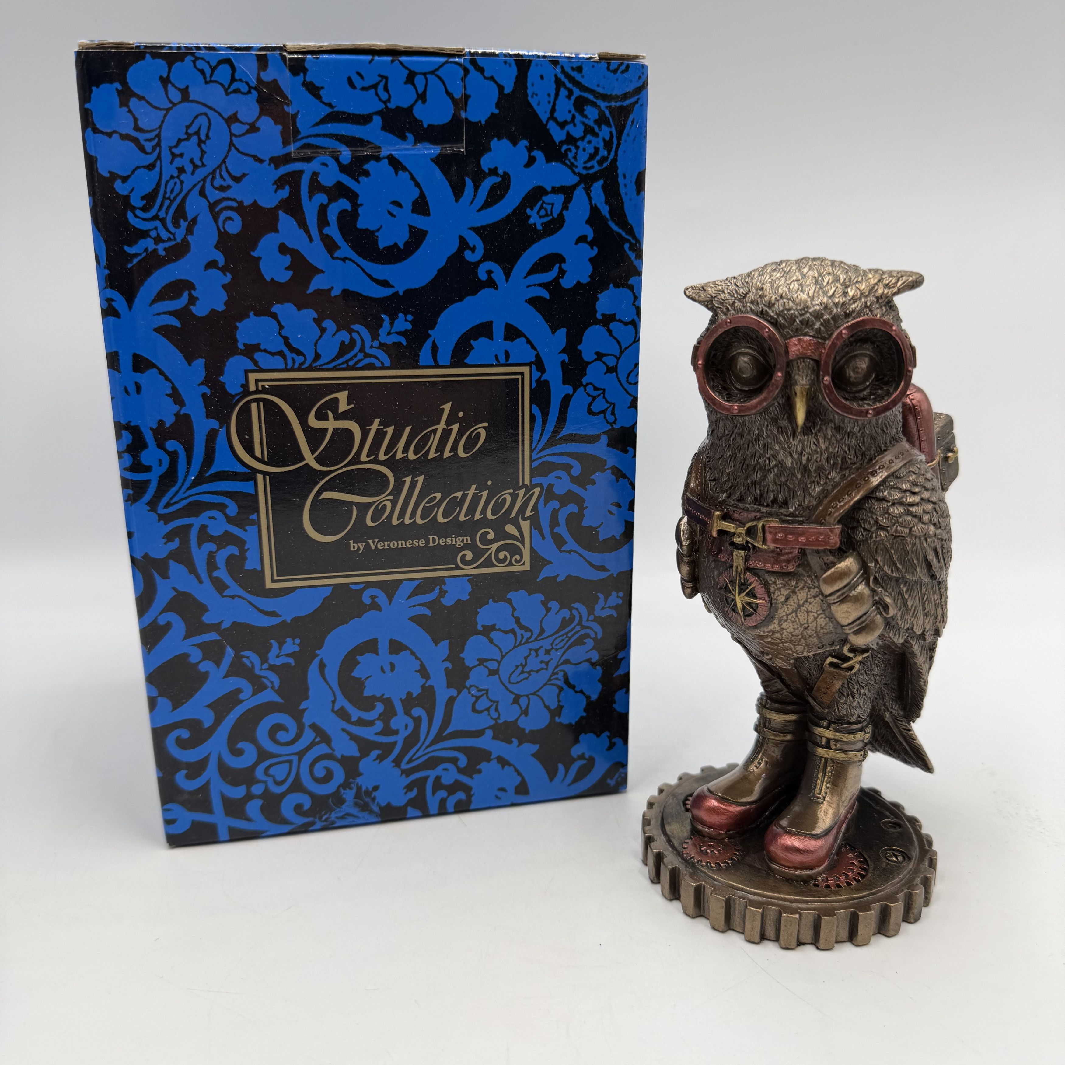 Other Steampunk Owl Figurine Bronze Finish Gift Collectible Statue Size ONE SIZE - 6 Thumbnail
