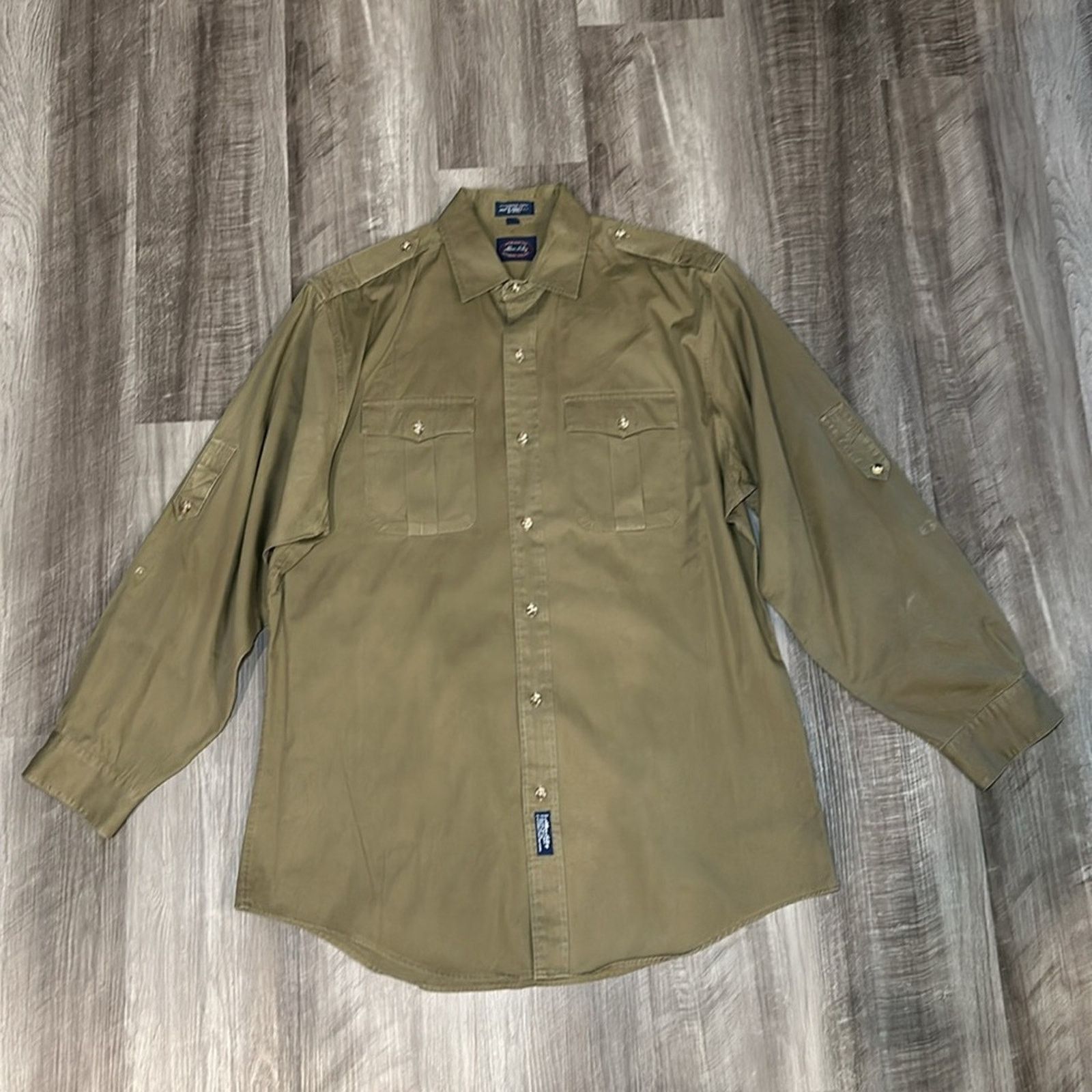 Allen Solly Allen & Solly Vintage Weathered Twill Button Down - Large Size US L / EU 52-54 / 3 - 2 Thumbnail