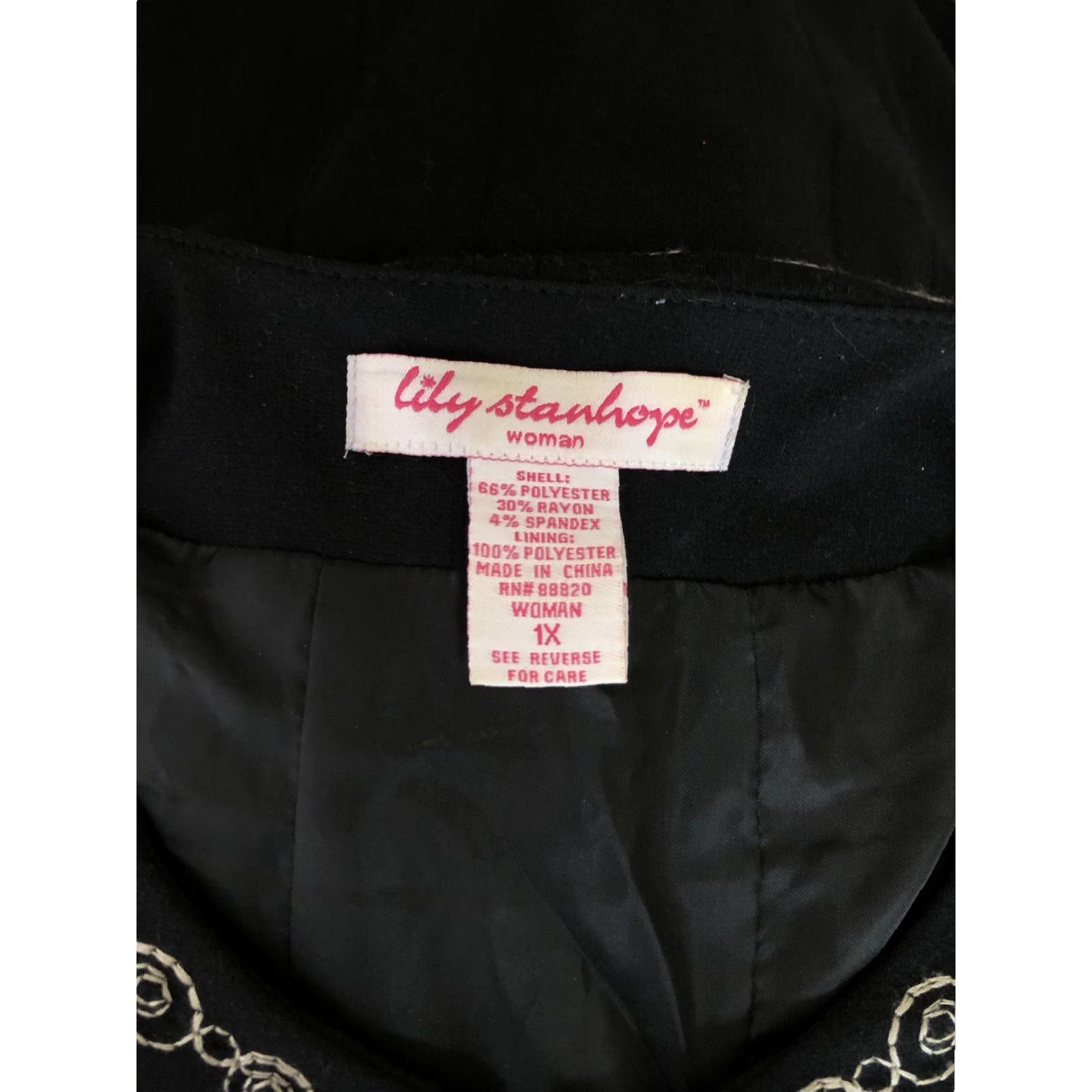 Vintage Lily Stanhope 1X Blk Gold Embroidered 3/4 Sleeve Jacket Wool? No, Poly Rayon Blend | Victorian Kimono Style City Coquette Size XL / US 12-14 / IT 48-50 - 4 Thumbnail