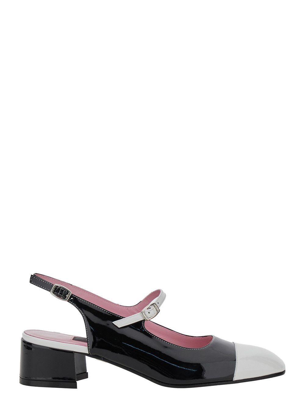 Carel Paris 'Ischia' Black Slingback Pumps with Adjustable Strap in Patent Leather Woman Size US 7.5 / IT 37.5 - 1 Thumbnail