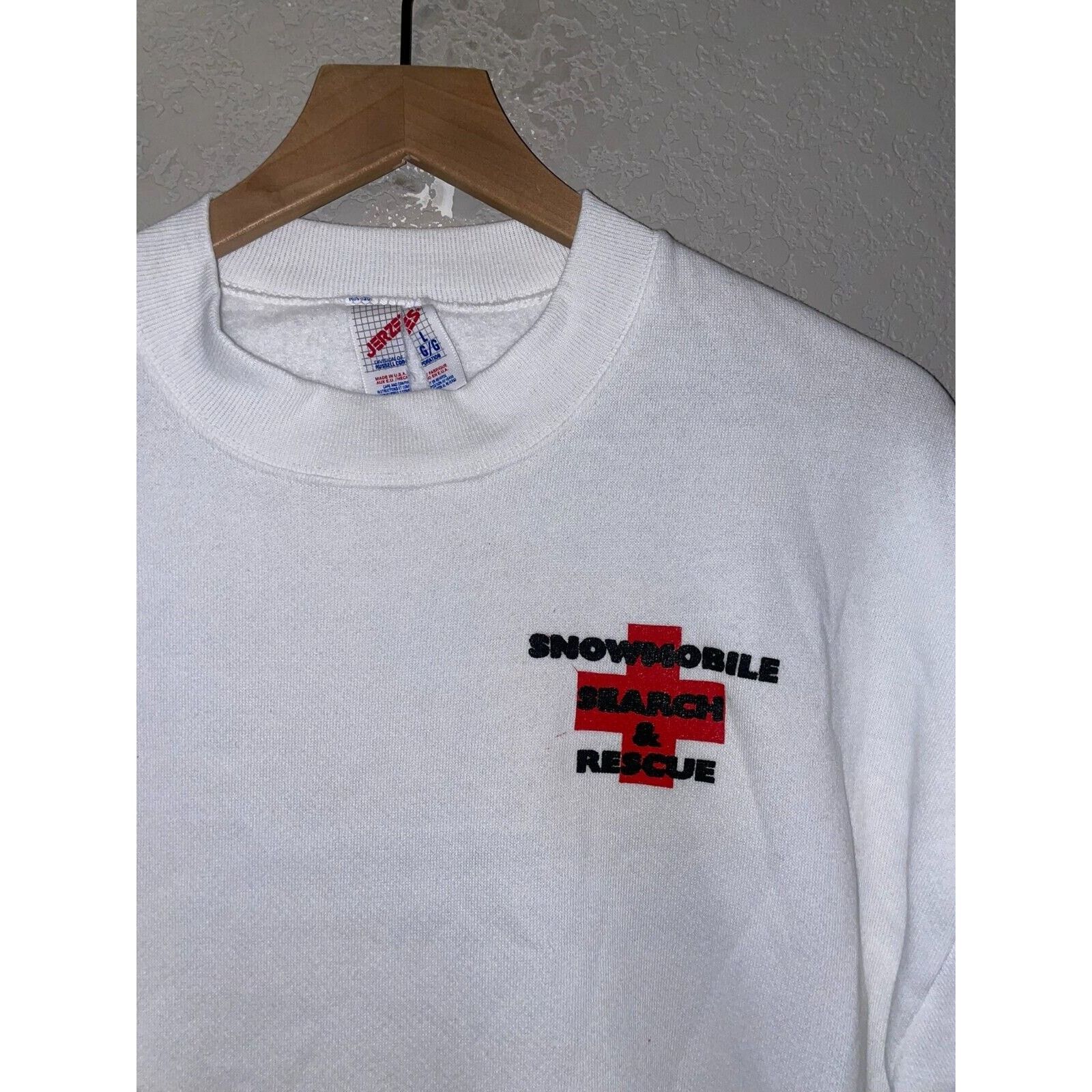 Jerzees Vintage Snowmobile Sweatshirt Search & Rescue 90s VTG L Size US L / EU 52-54 / 3 - 2 Thumbnail