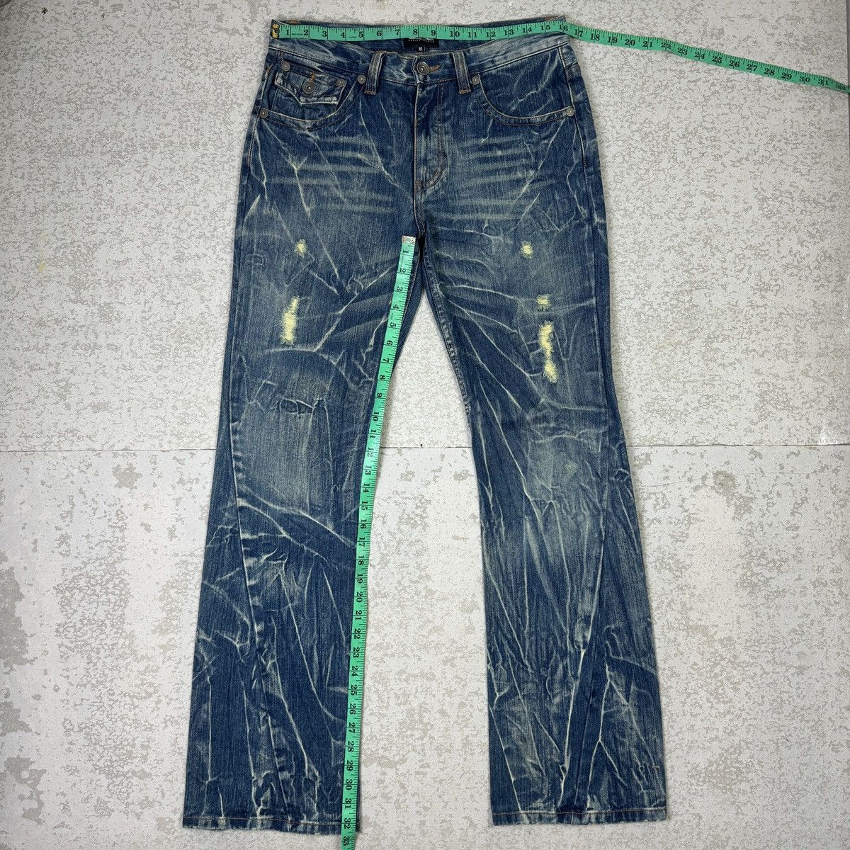If Six Was Nine Twist Leg - 2000s Nylaus Flared Madness Jeans Size US 32 / EU 48 - 11 Thumbnail