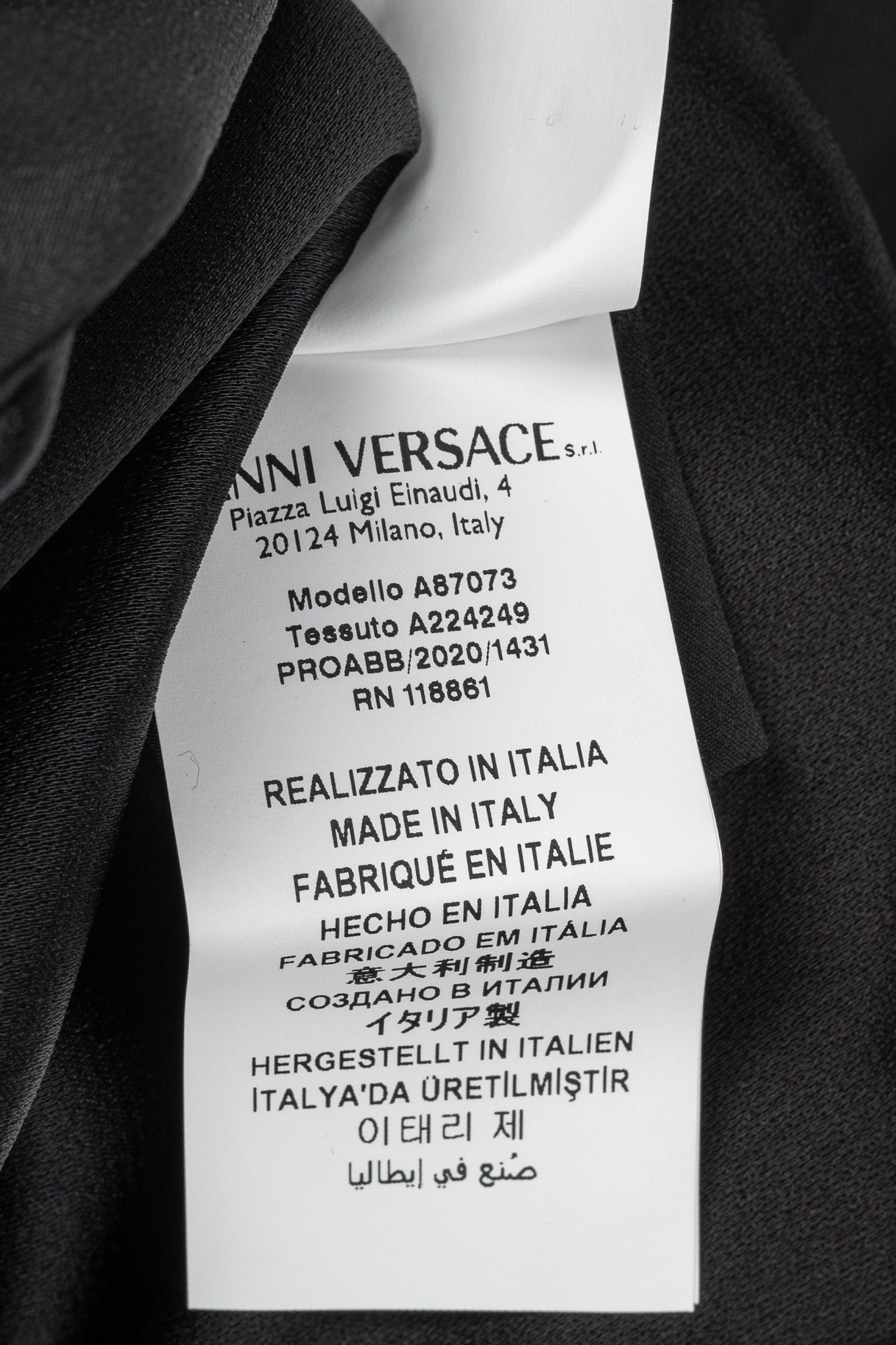 Versace Versace PF20 Black Envers Satin Safety-Pin Short Dress Size XS / US 0-2 / IT 36-38 - 11 Thumbnail