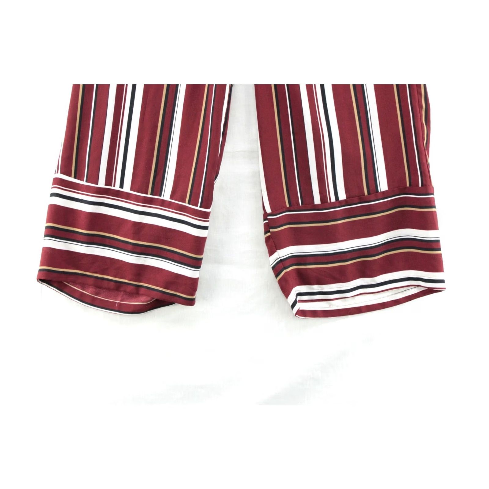 Vintage UMGEE Red Boho Palazzo Pants Wide Leg Drawstring Elastic Waist M Women's Medium Pants Size 32" / US 10 / IT 46 - 3 Thumbnail