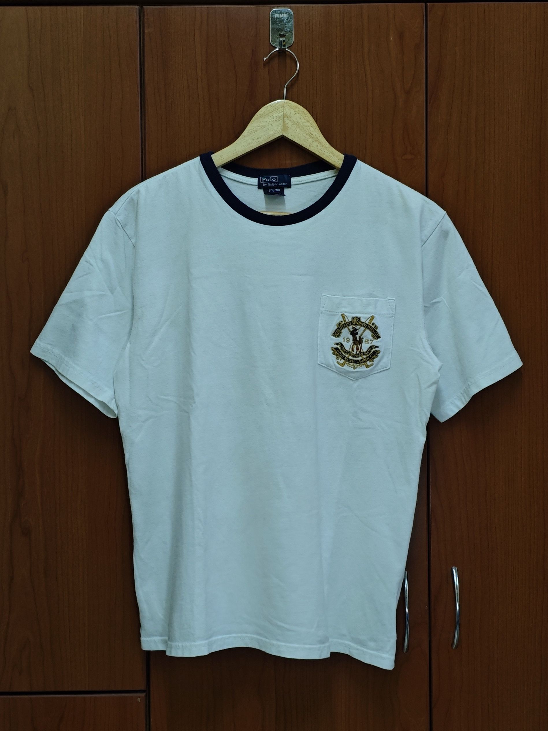 Polo Ralph Lauren POLO by RALPH LAUREN Crest Pocket Embroidered No 3 Tee Size US M / EU 48-50 / 2 - 1 Thumbnail