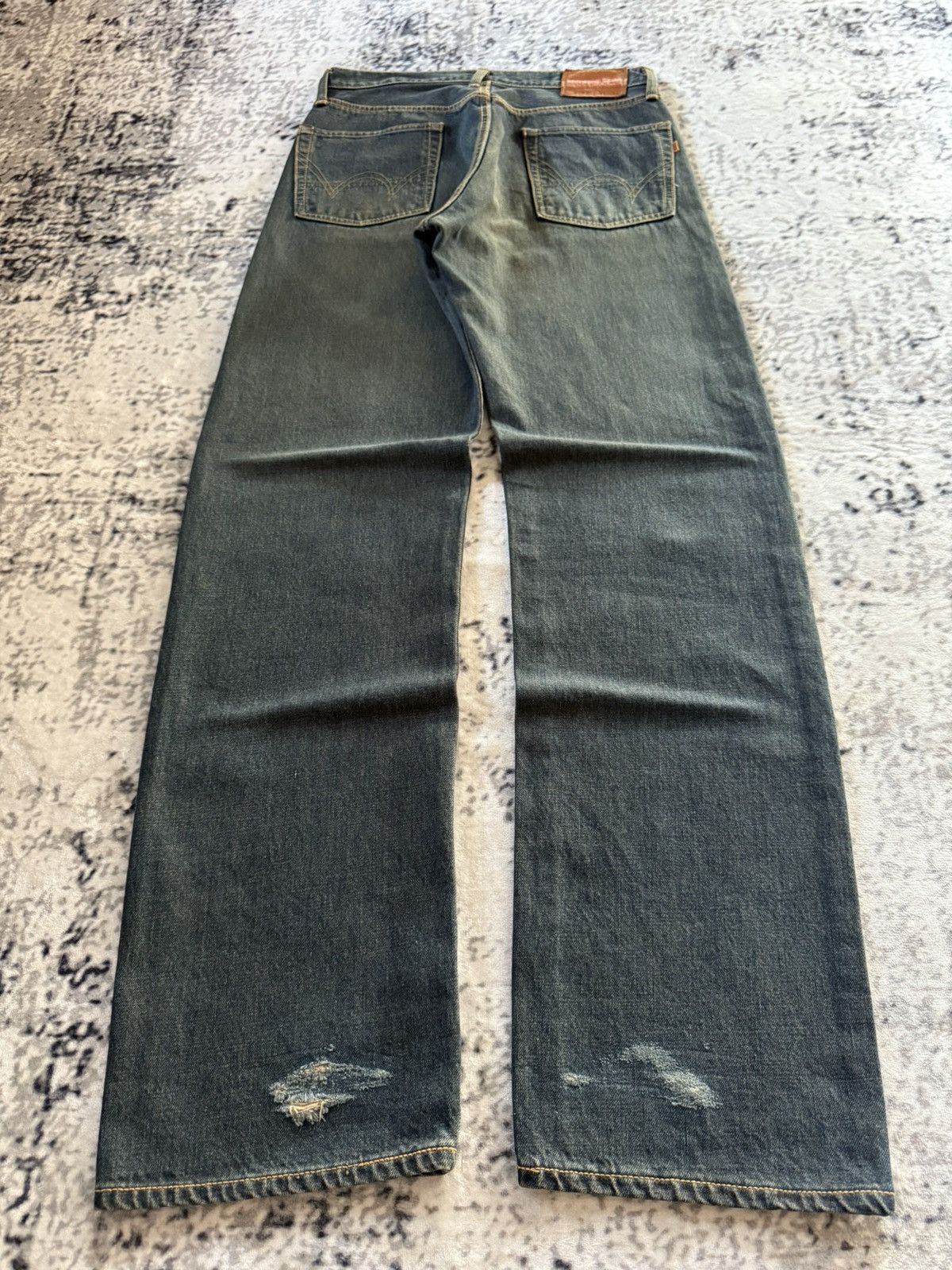 Edwin EDWIN 505 Type 1 OG Mud Wash Selvedge Loose Jeans Size US 30 / EU 46 - 13 Thumbnail