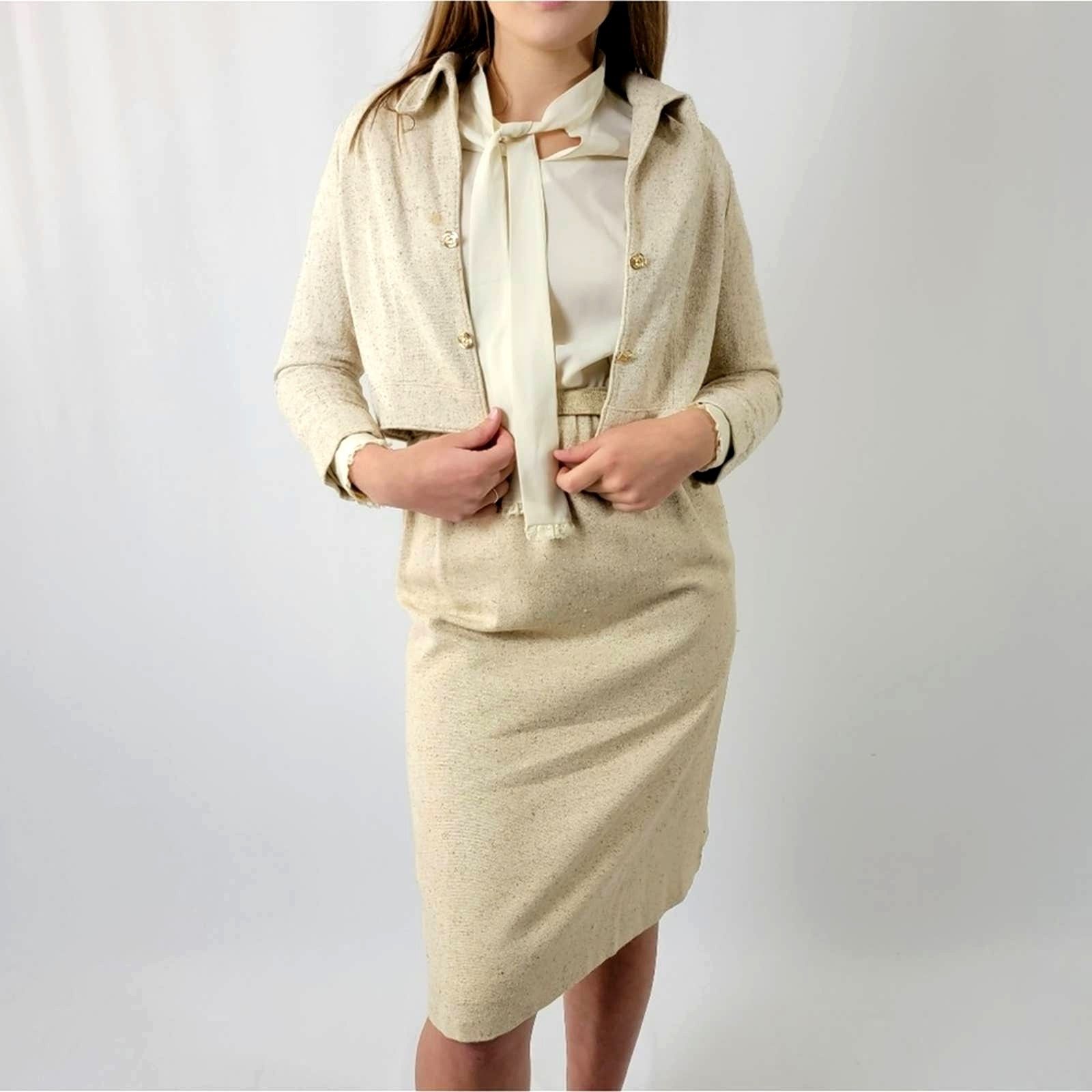 Vintage Vintage 60s Dress With Jacket Set by Villano Gerardo - L Size L / US 10 / IT 46 - 5 Thumbnail