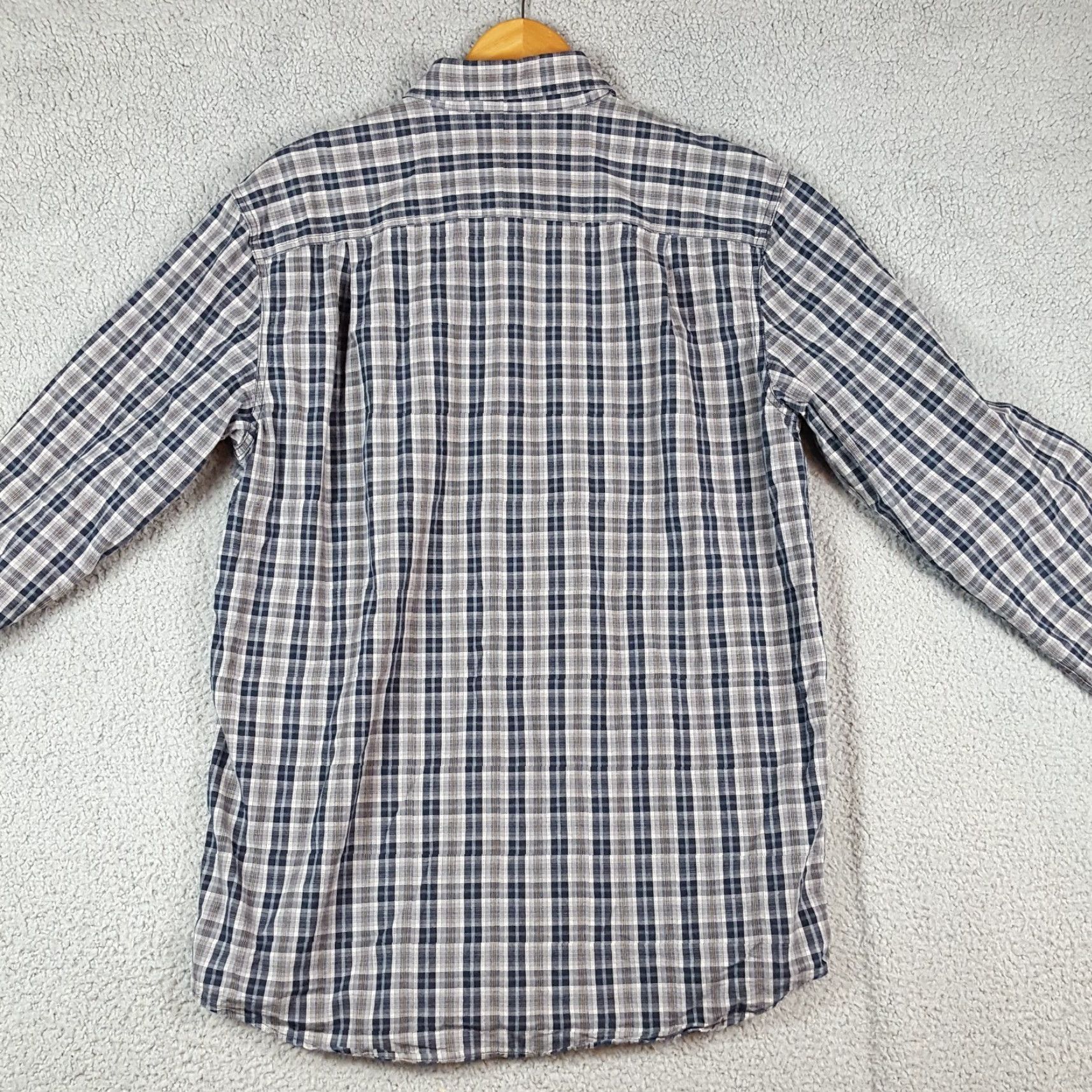 Carhartt Carhartt Plaid Button-Up Dress Shirt Men's Large Long Sleeve Collared Workwear Multicolor Classic Retro Size 42R - 6 Thumbnail