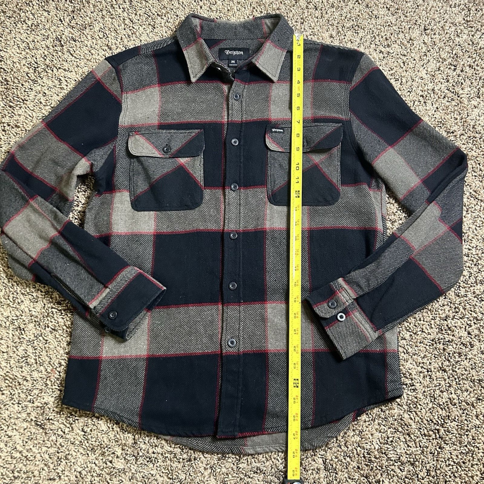Brixton Brixton Men's Plaid Print Long Sleeve Flannel Shirt Size M Size US M / EU 48-50 / 2 - 14 Thumbnail