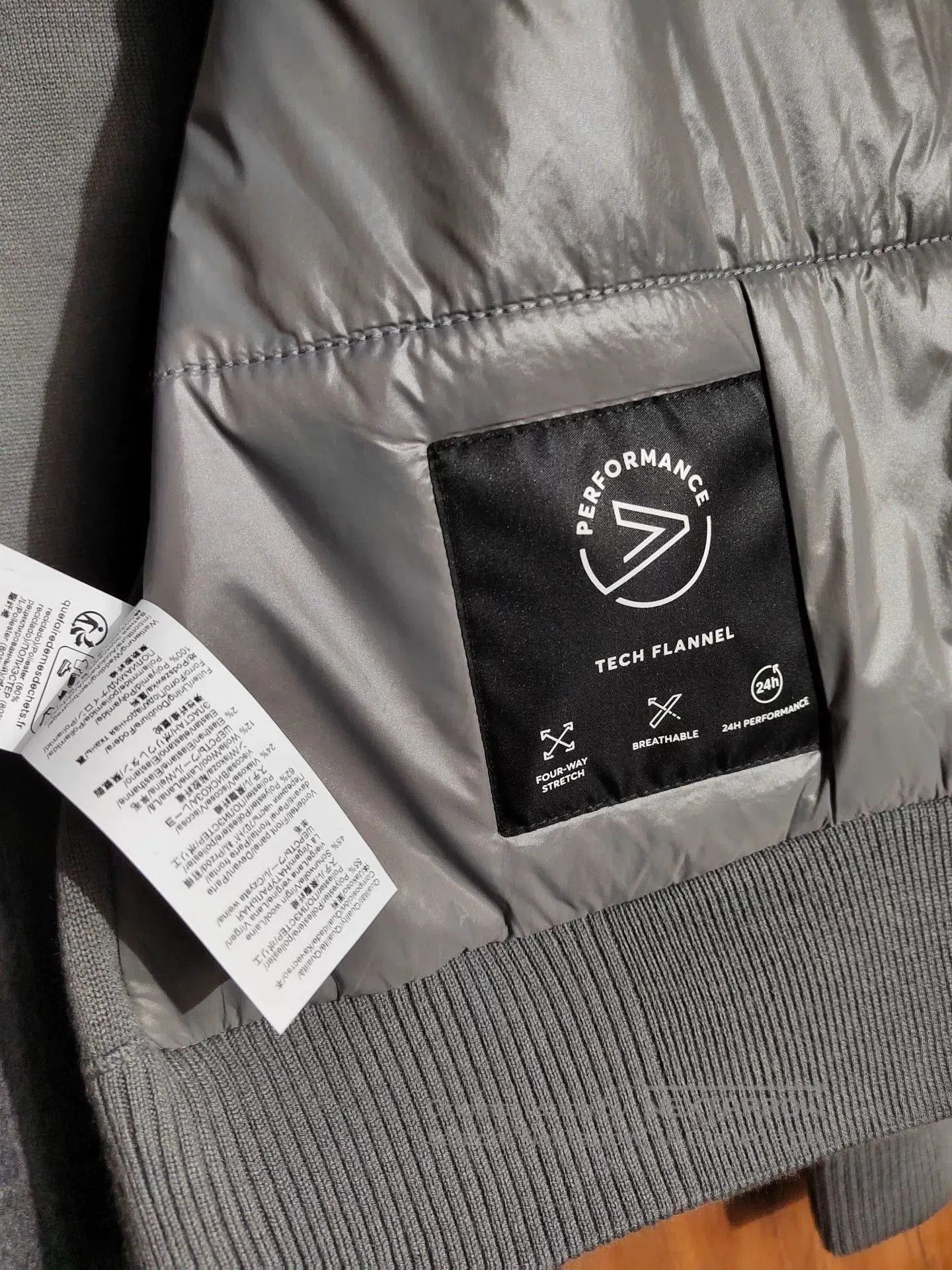 Hugo Boss BOSS Tech Flannel Gray Hooded Jacket. Size US M / EU 48-50 / 2 - 5 Thumbnail