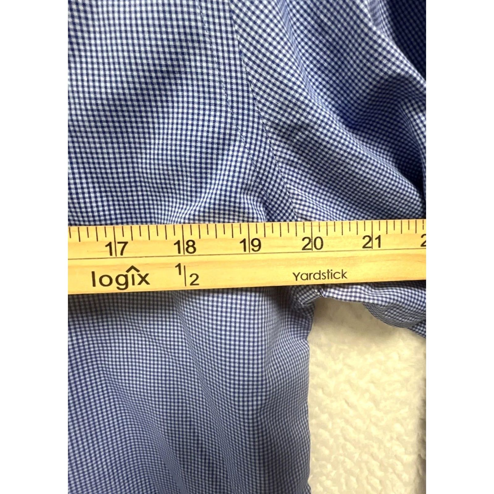 Banana Republic Banana Republic Grant Slim Fit Mens Size Large Check Stripe Shirts Size 42R - 3 Thumbnail