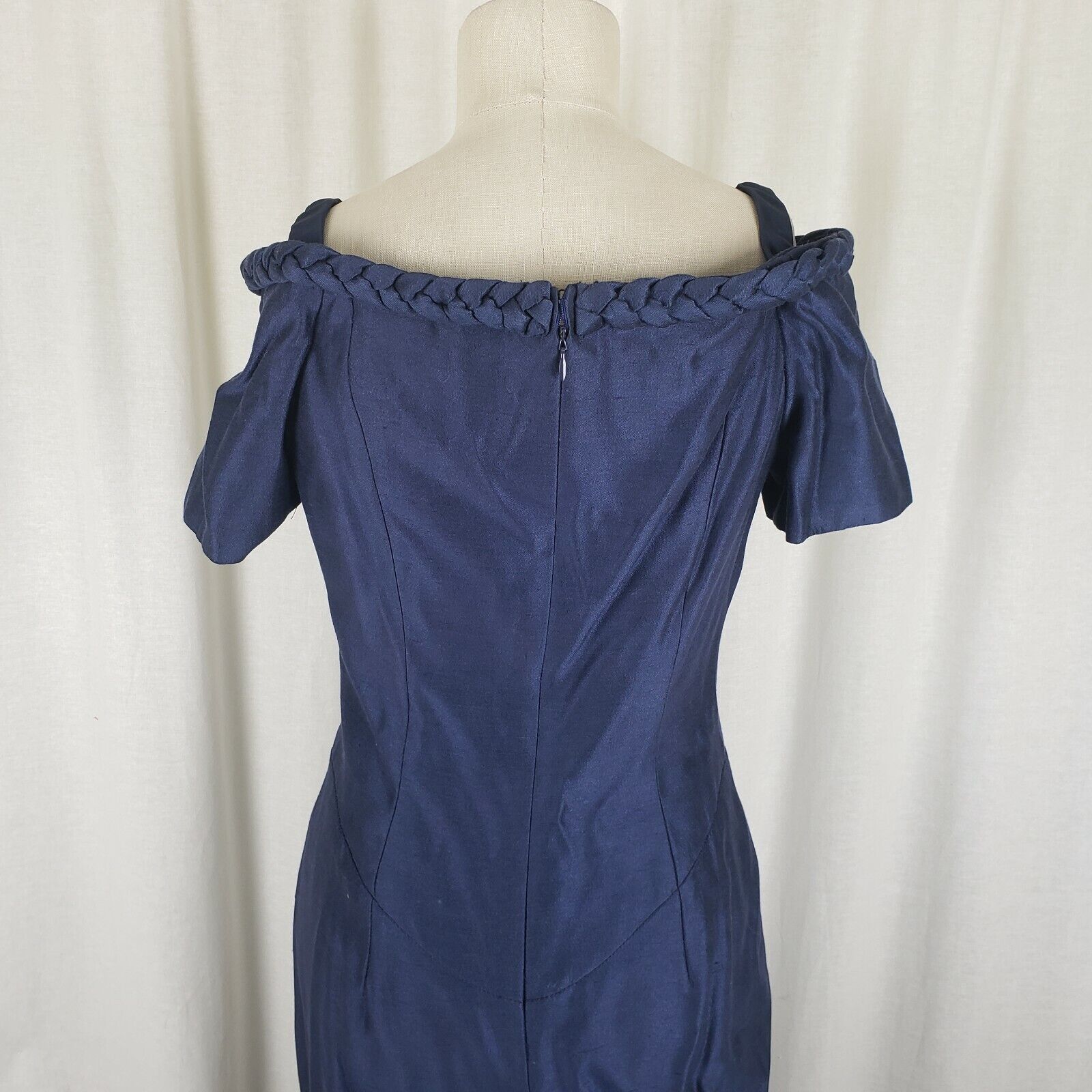 Vintage Watters & Watters Taffeta Formal Prom Maxi Dress Womens 12 Size XL / US 12-14 / IT 48-50 - 4 Thumbnail