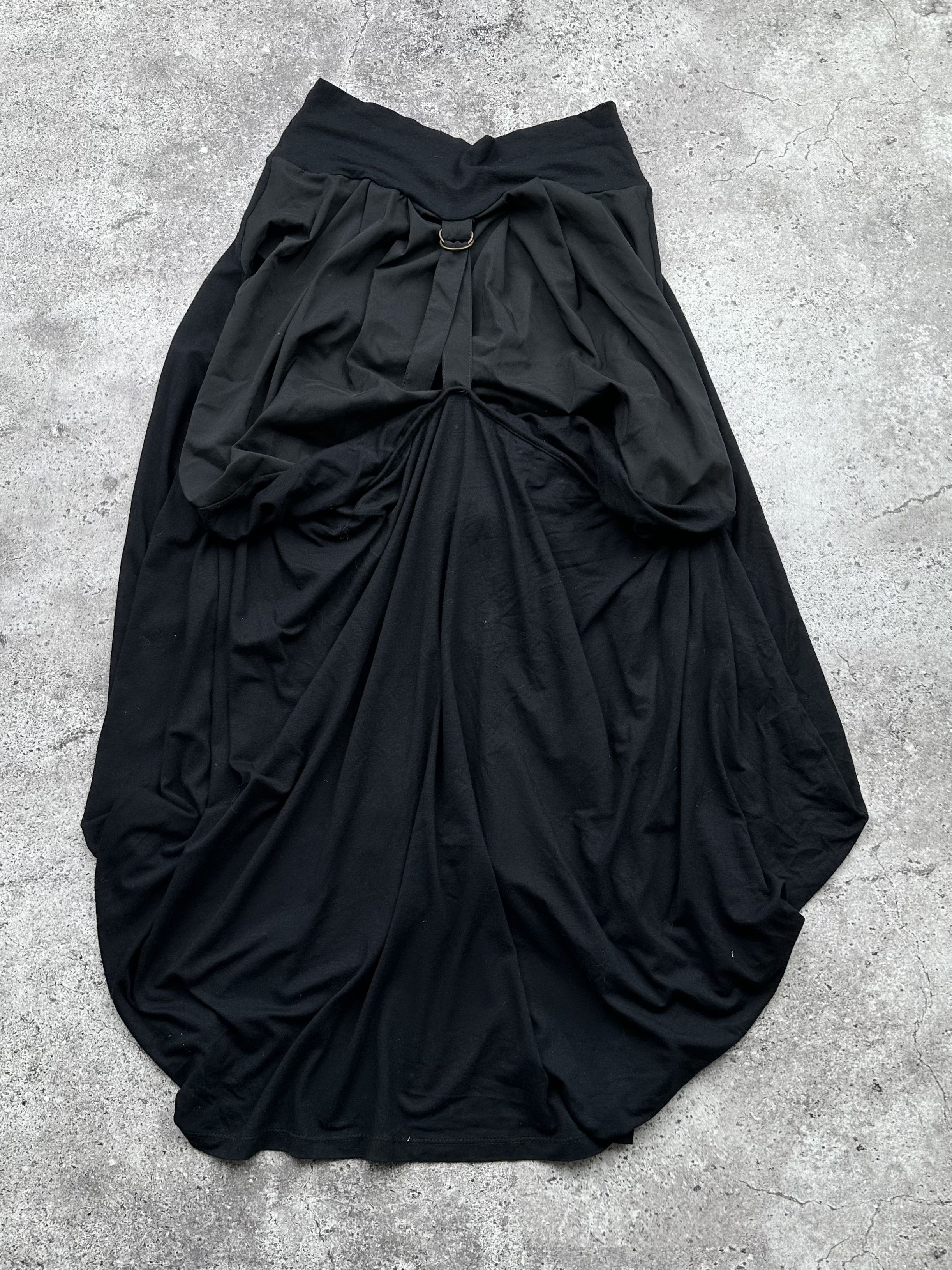 image of Vintage Bondage Assymetric Maxi Skirt in Black, Women's (Size 26)