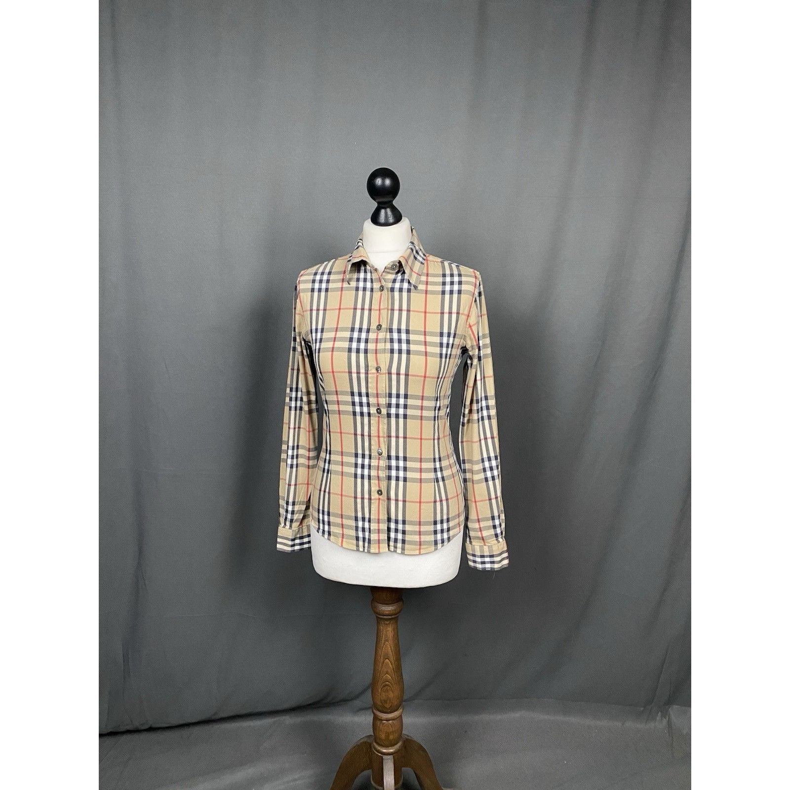 Burberry Burberry Nova Check Women's Beige Longsleeve Shirt Size S Size S / US 4 / IT 40 - 2 Thumbnail